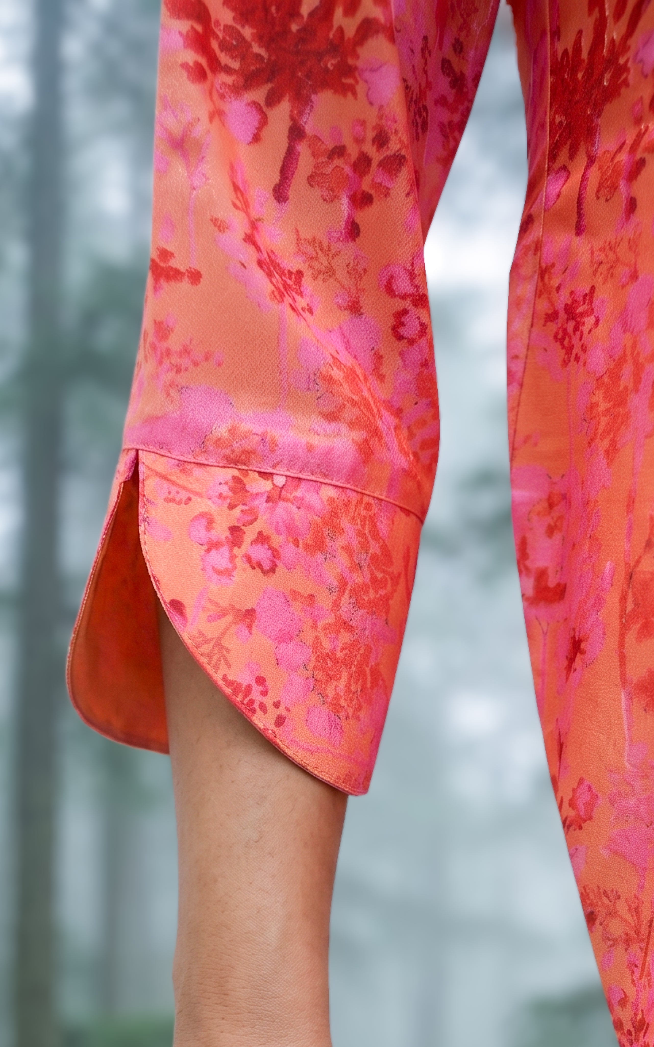 Dark peach designer kurti for women