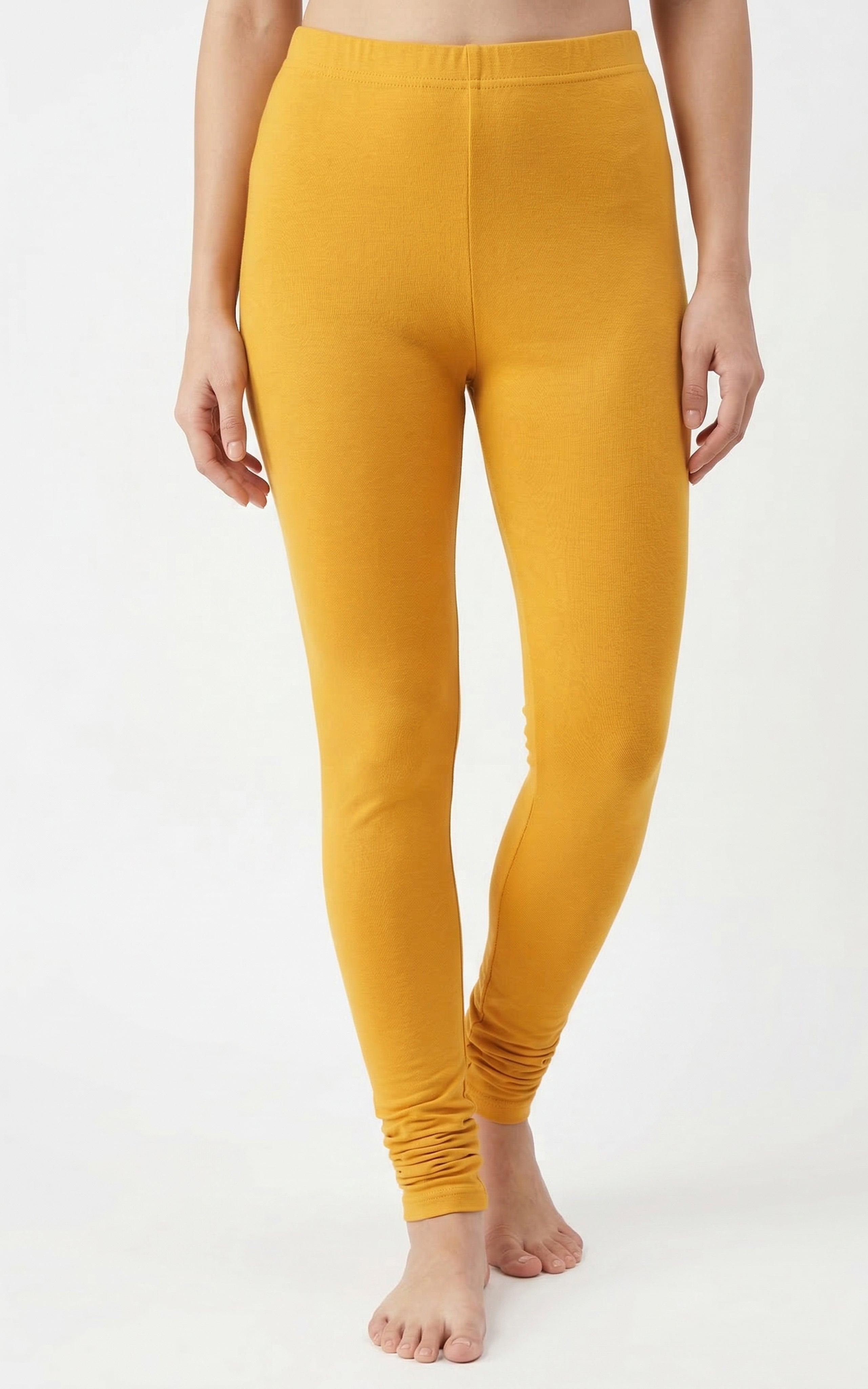  Instore – Mustard Full Length Legging for Women – Stretchable – Mix N Match Bottom Wear
