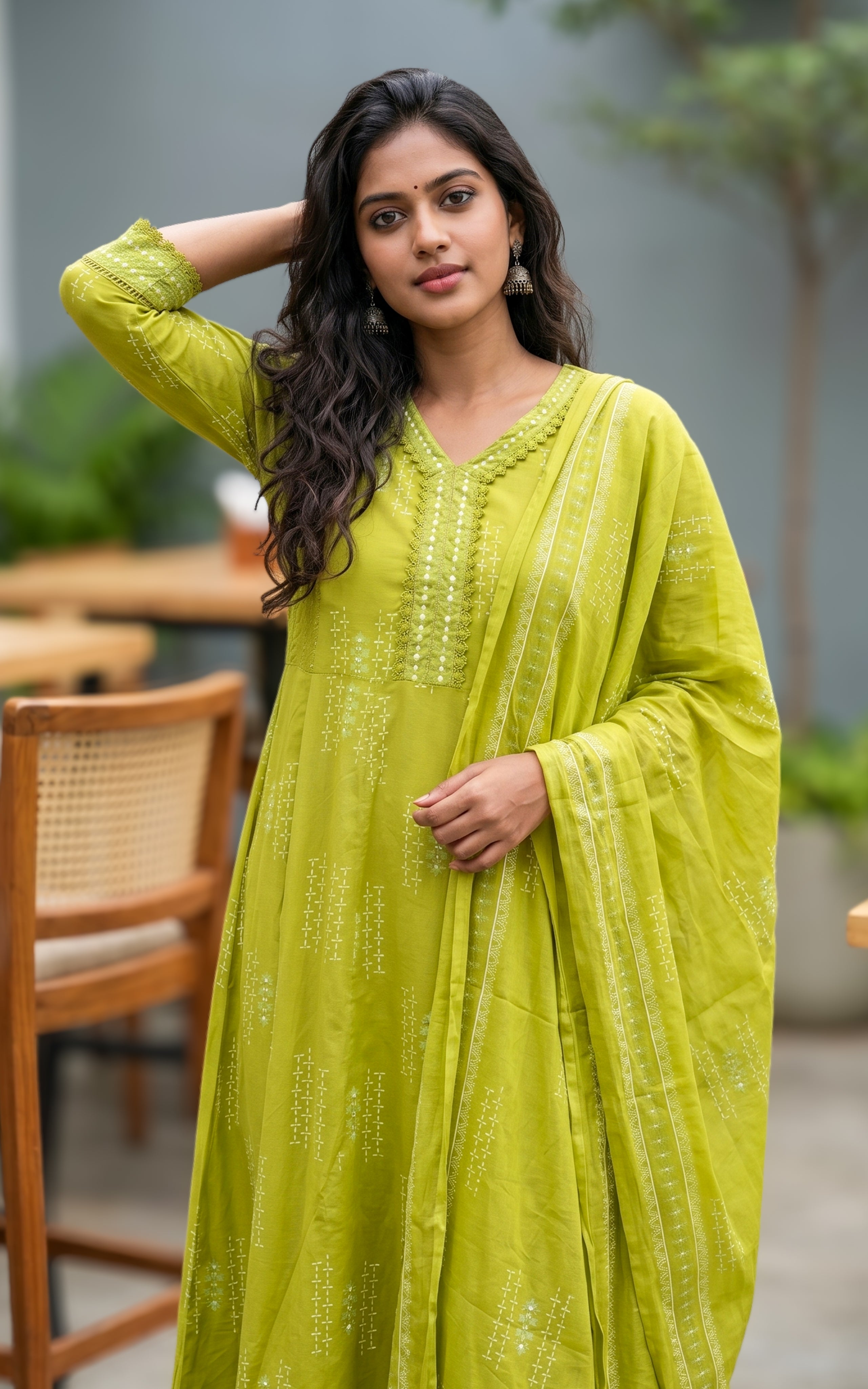 daily wear comfortable ethnic kurti set
office wear simple anarkali kurti