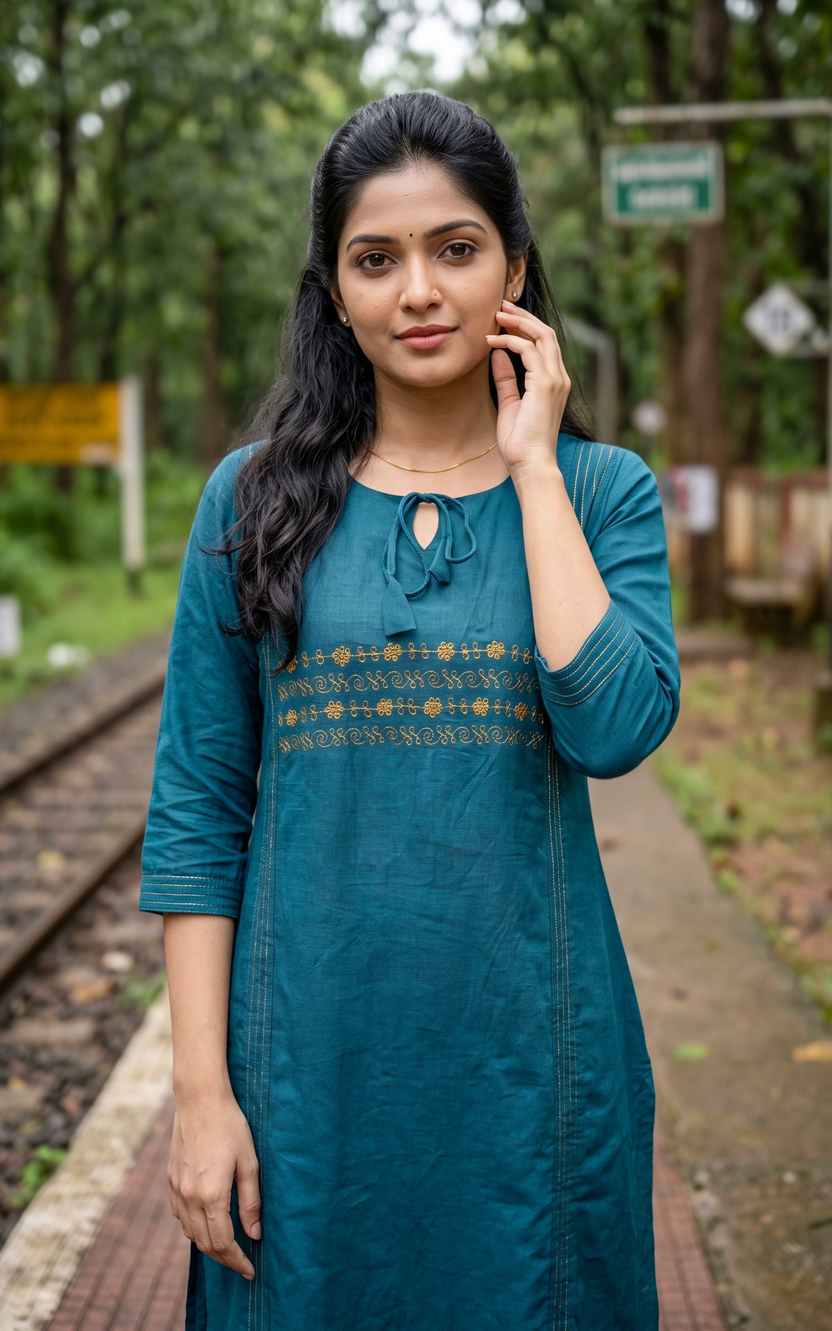 Suthandhira Teal Blue