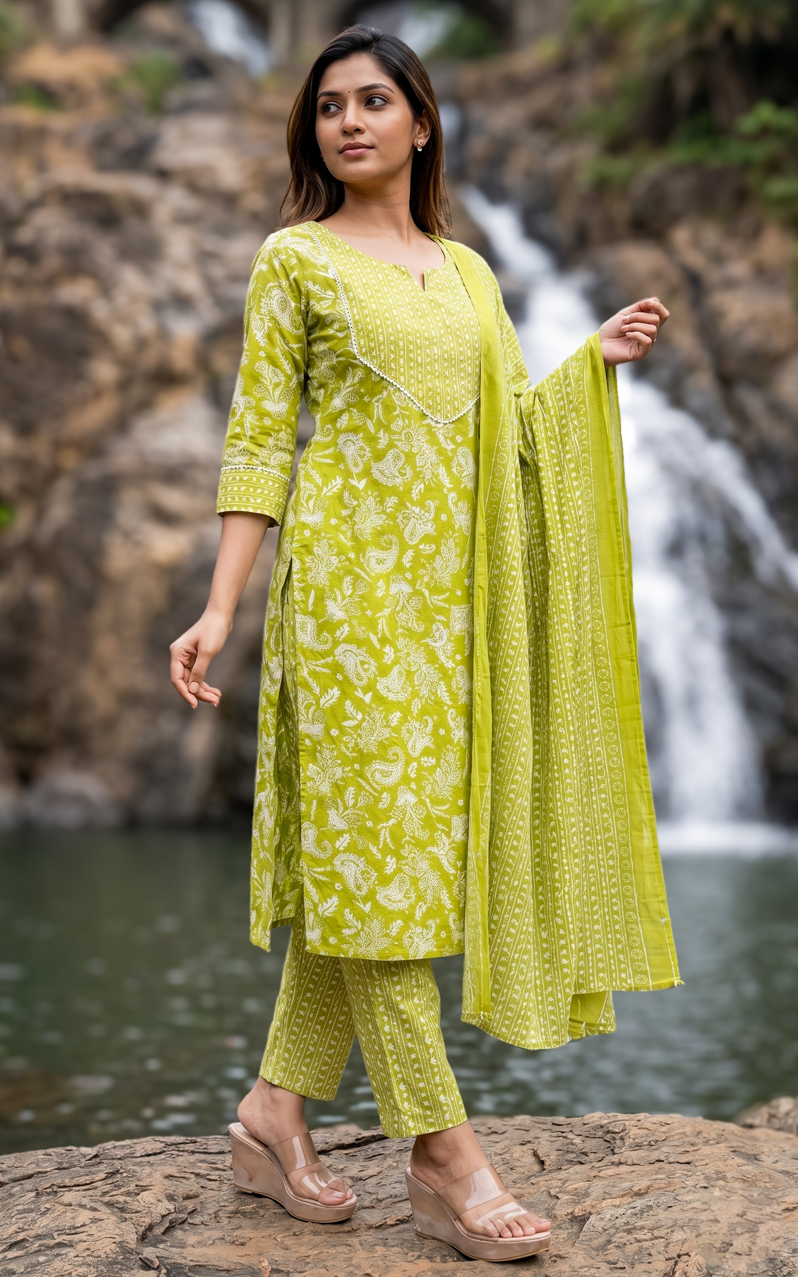 Trendy ethnic cotton kurti for women