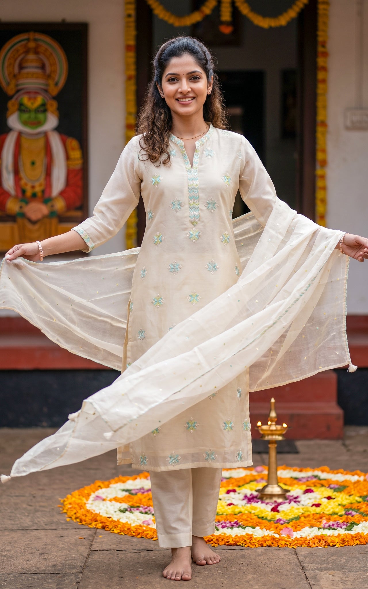 Prakruthi A (Kurti+Pant+Dupatta)