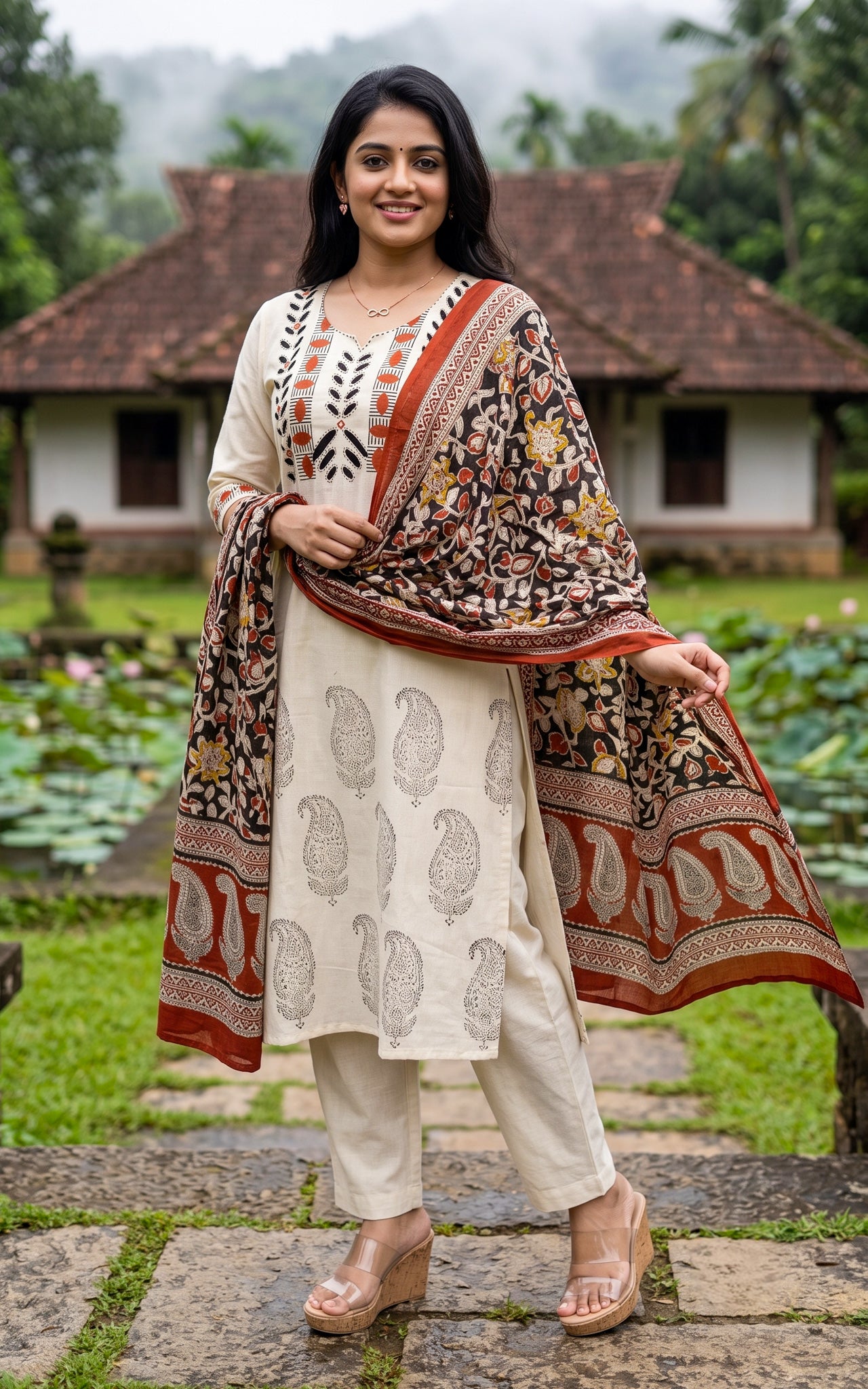 Nayani Handblock (Kurti+Pant+Dupatta)