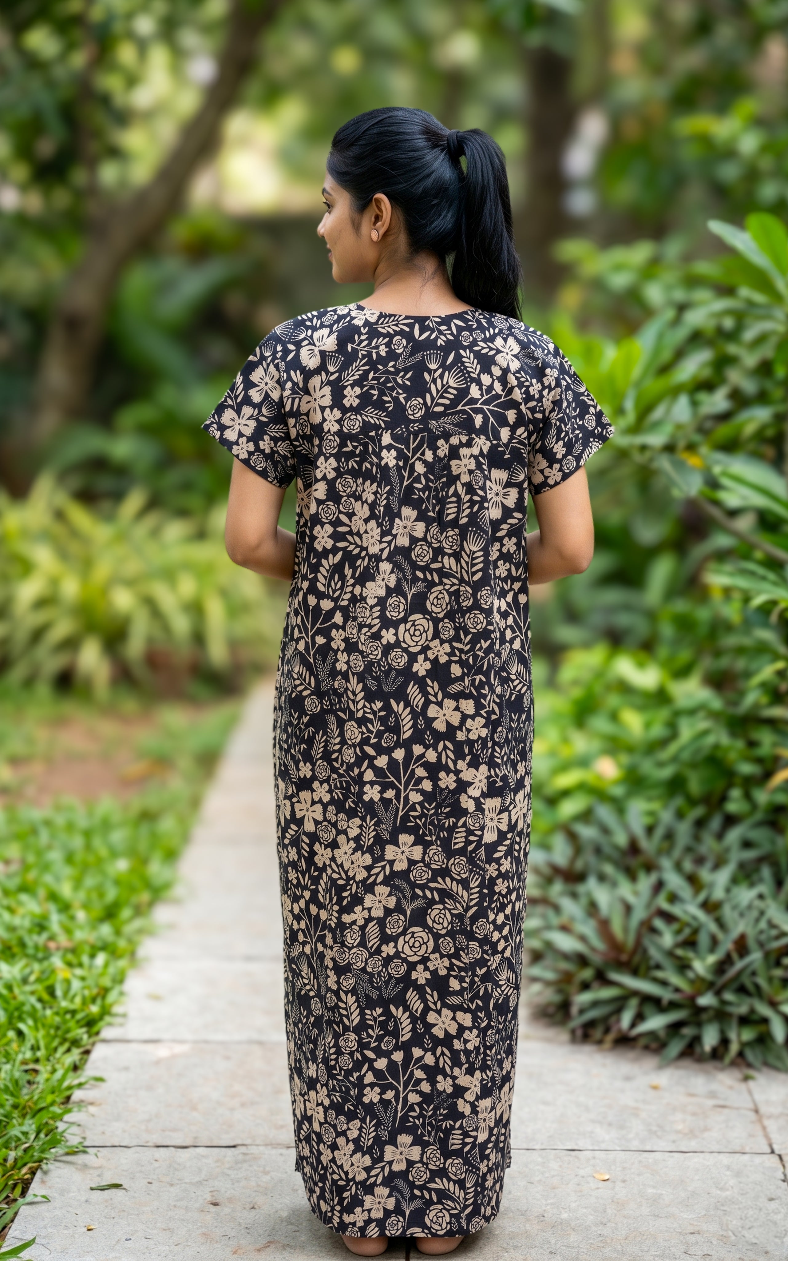 Cotton Straight Fit Nighty-160SS11A