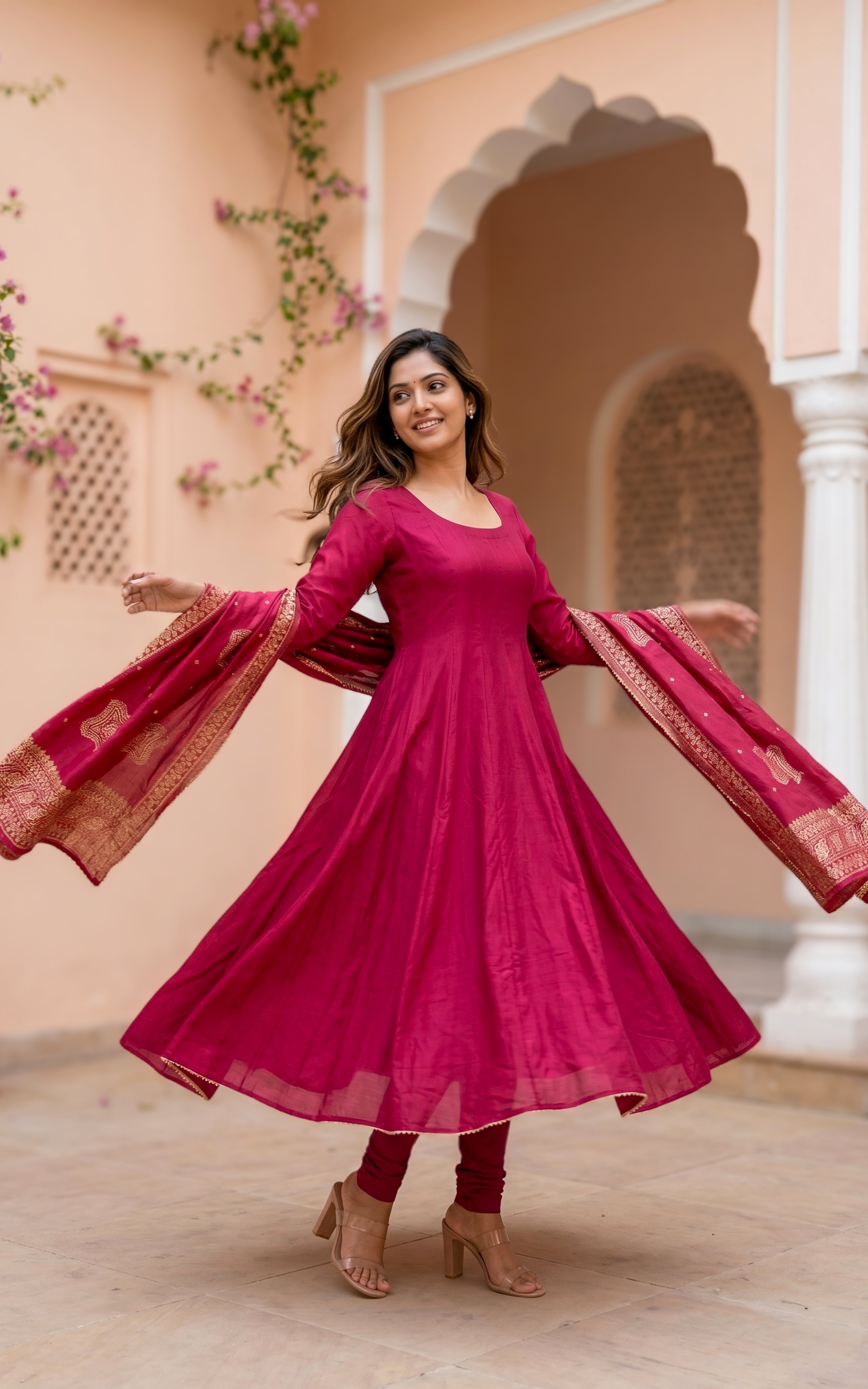 Sreelekha Red (Kurti+Dupatta)