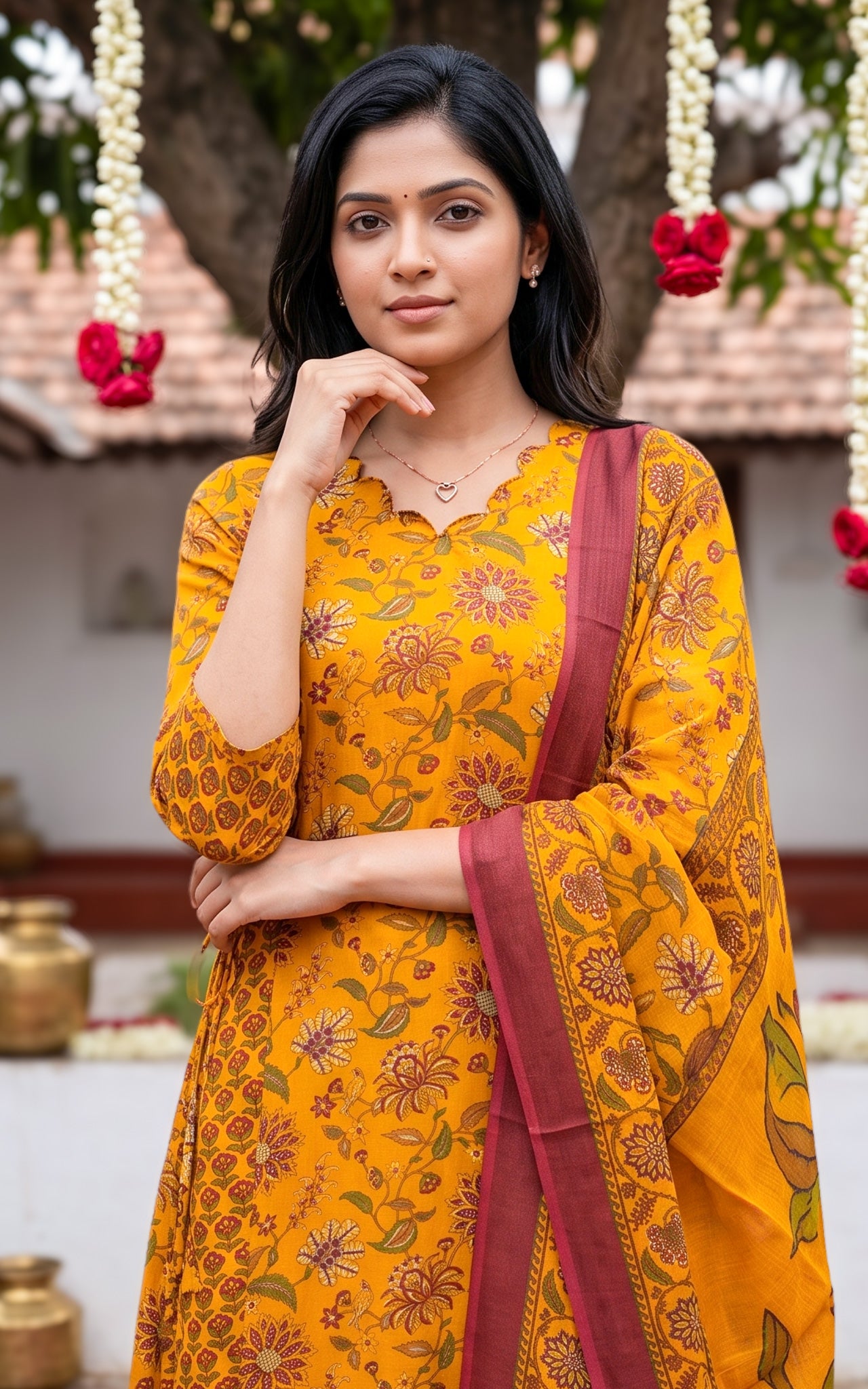 Anuradha A (Kurti+Pant+Dupatta)