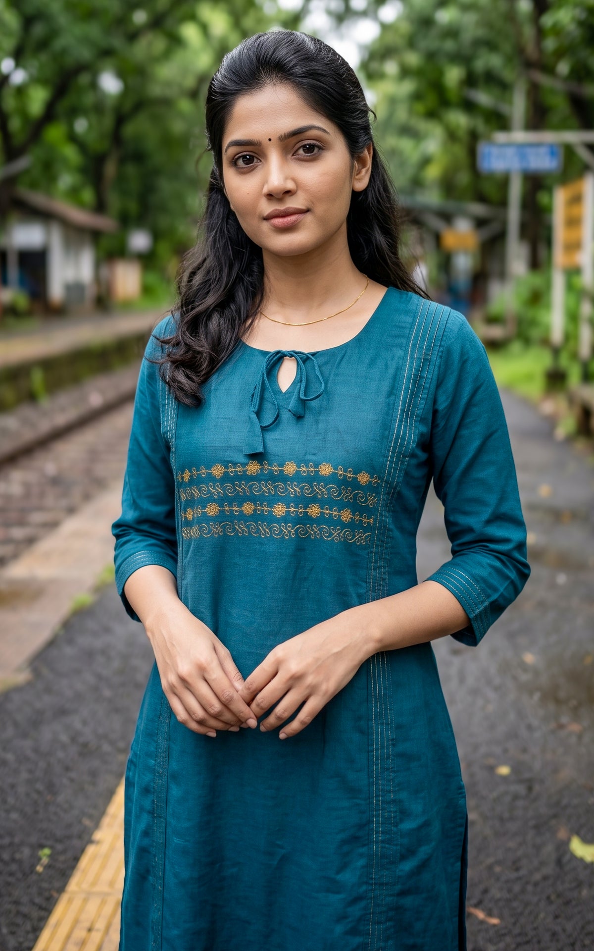 Suthandhira Teal Blue