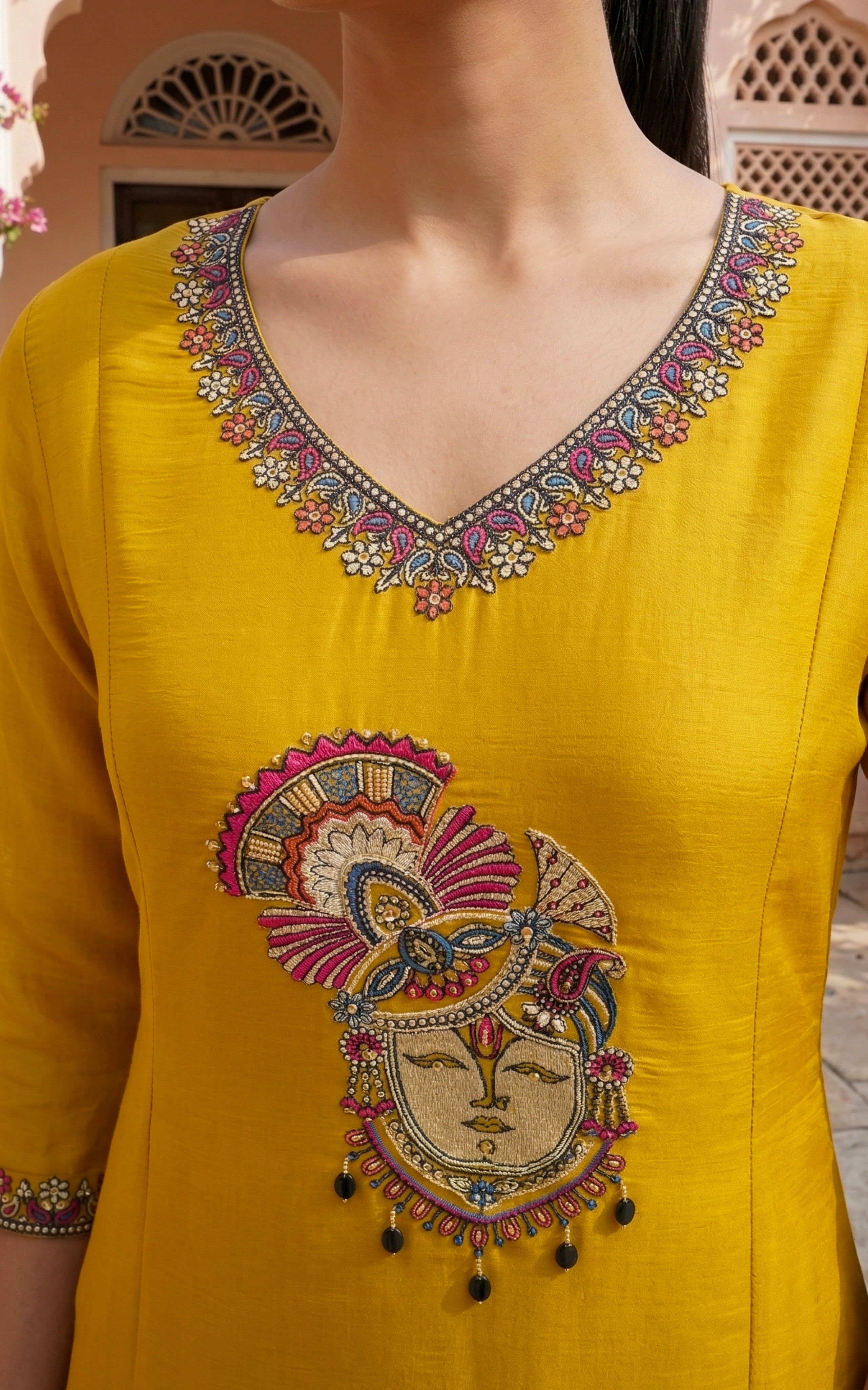 Thulir Mustard (Kurti+Dupatta)