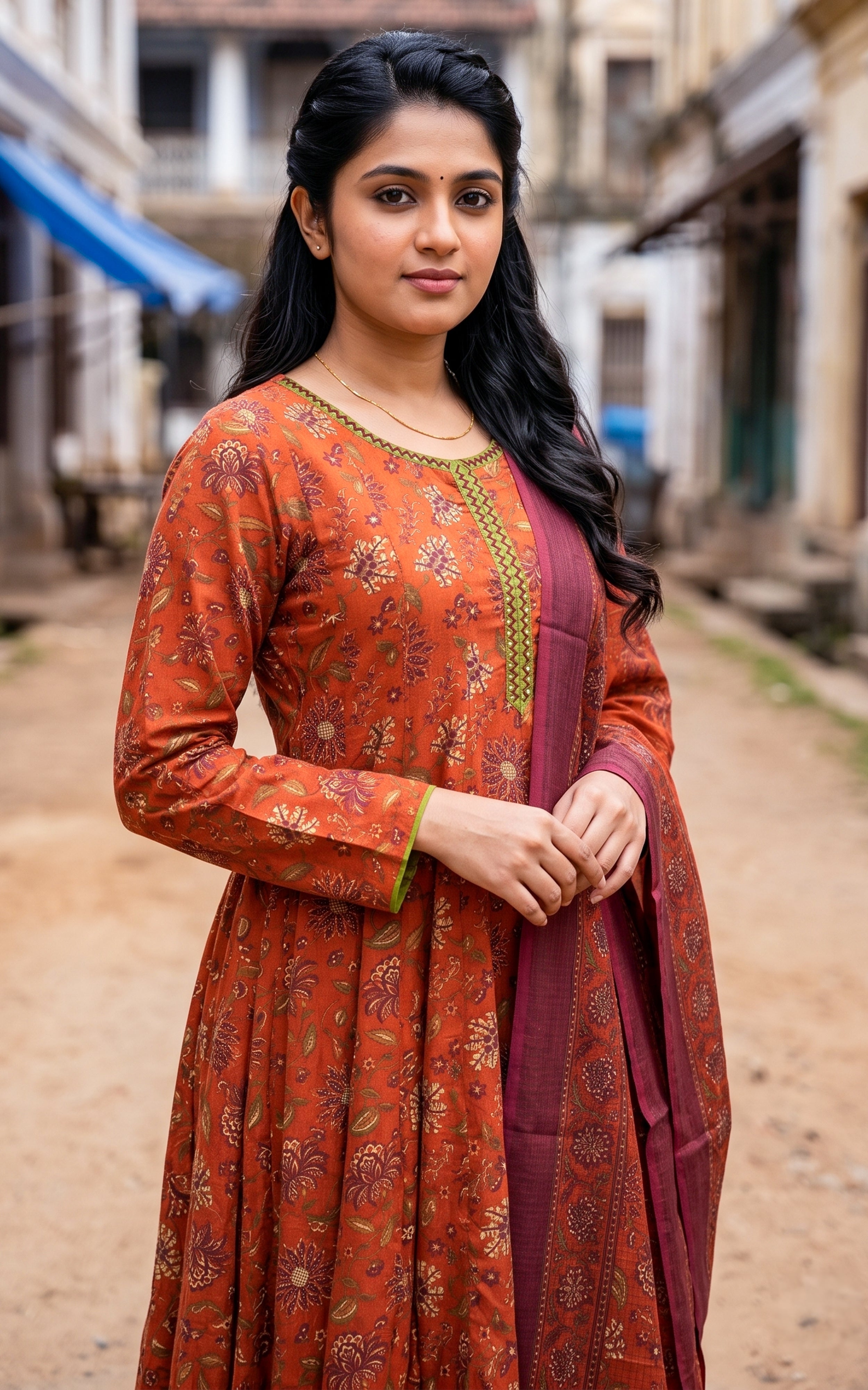 Thendral Rust (Kurti+Dupatta)