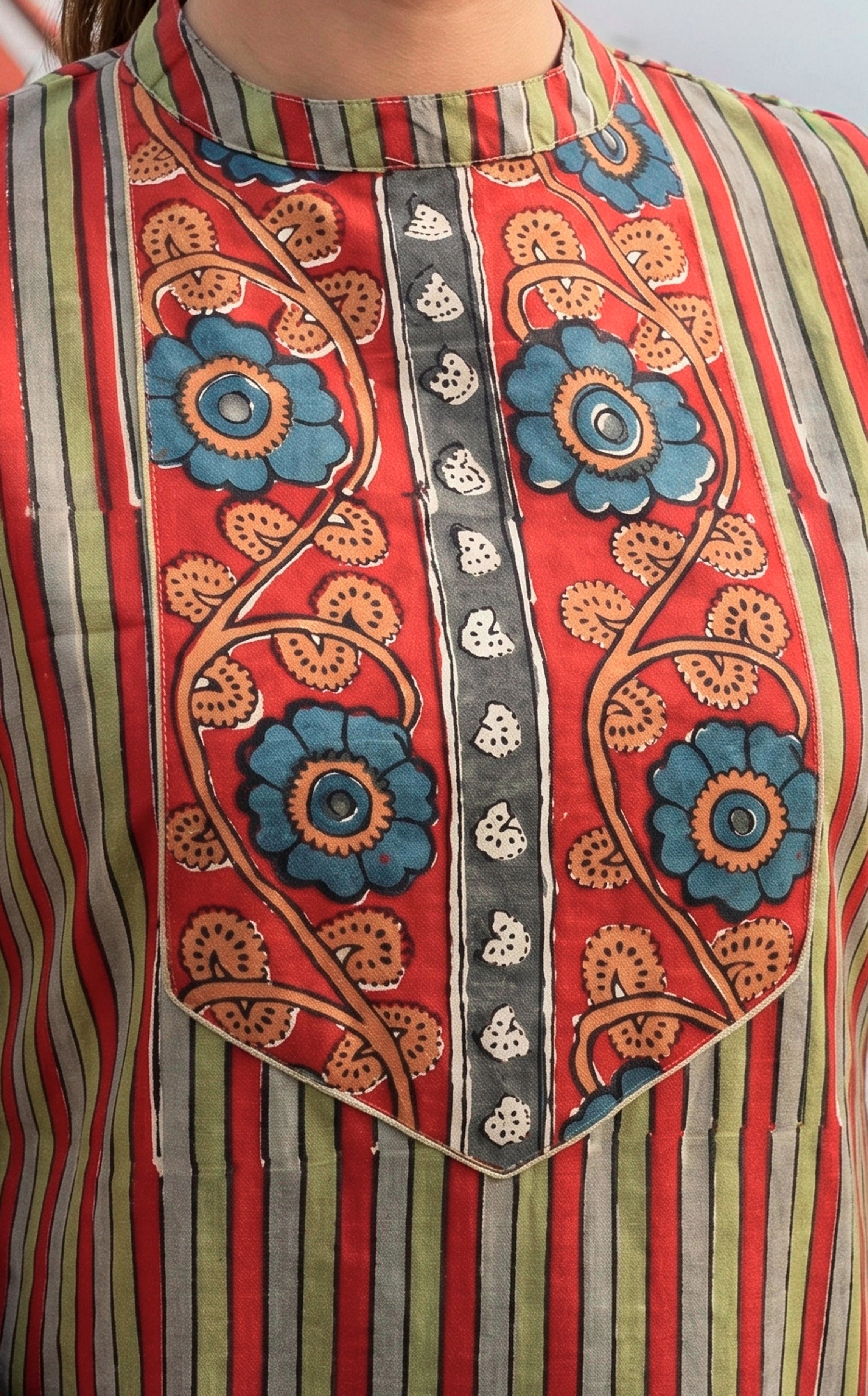 Women Maroon Kurti Fashion Wear Cotton