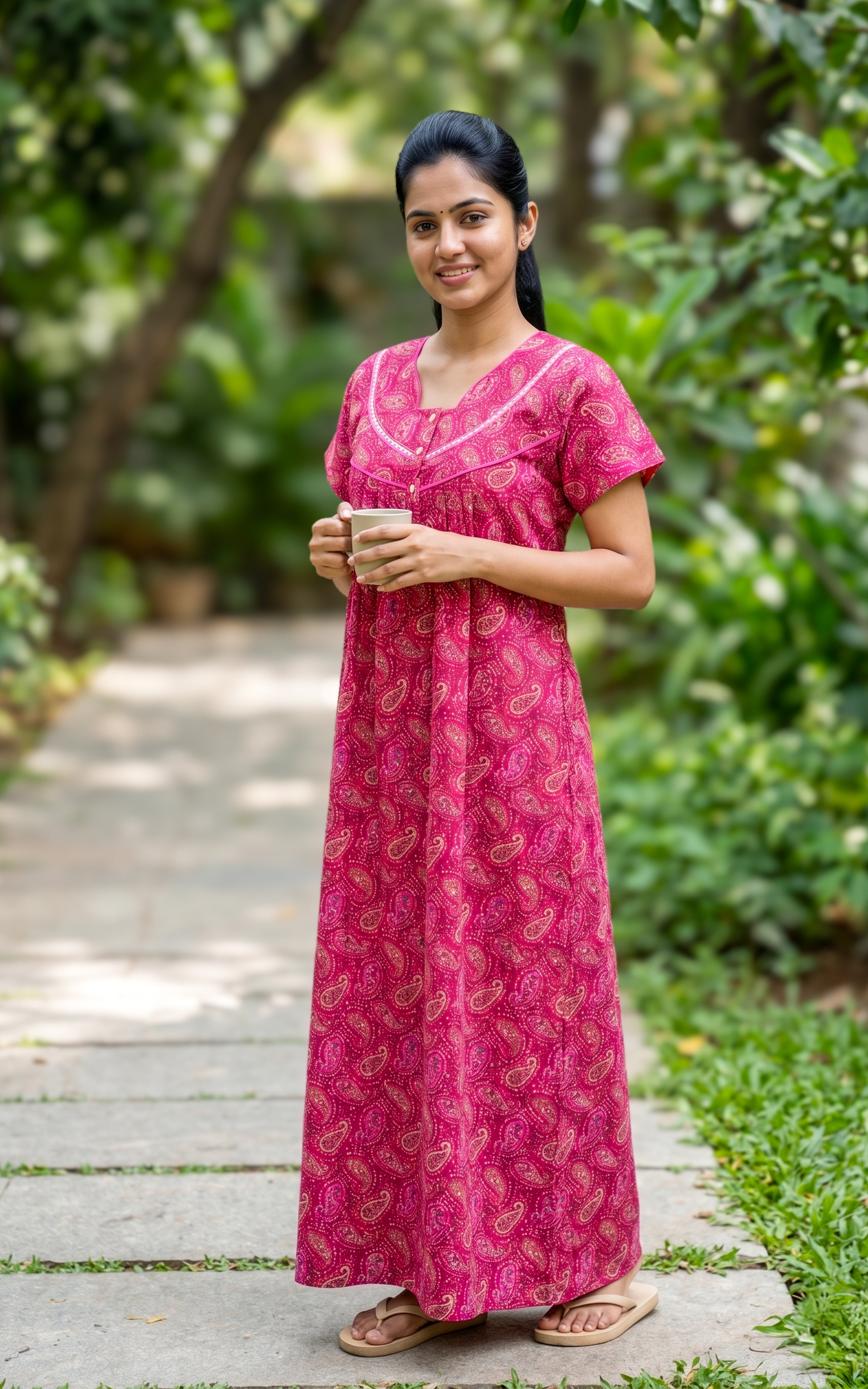 Cotton Straight Fit Nighty-160SS13