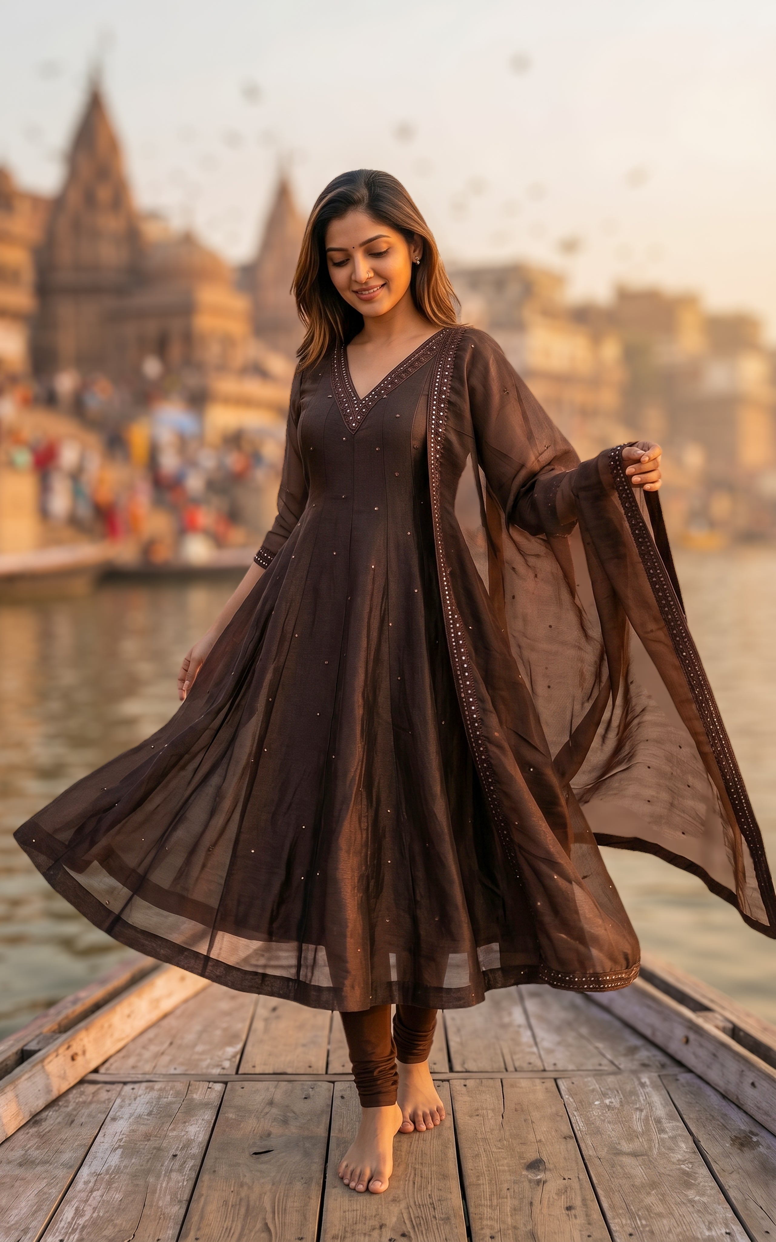 Mellinam D (Kurti+Dupatta)