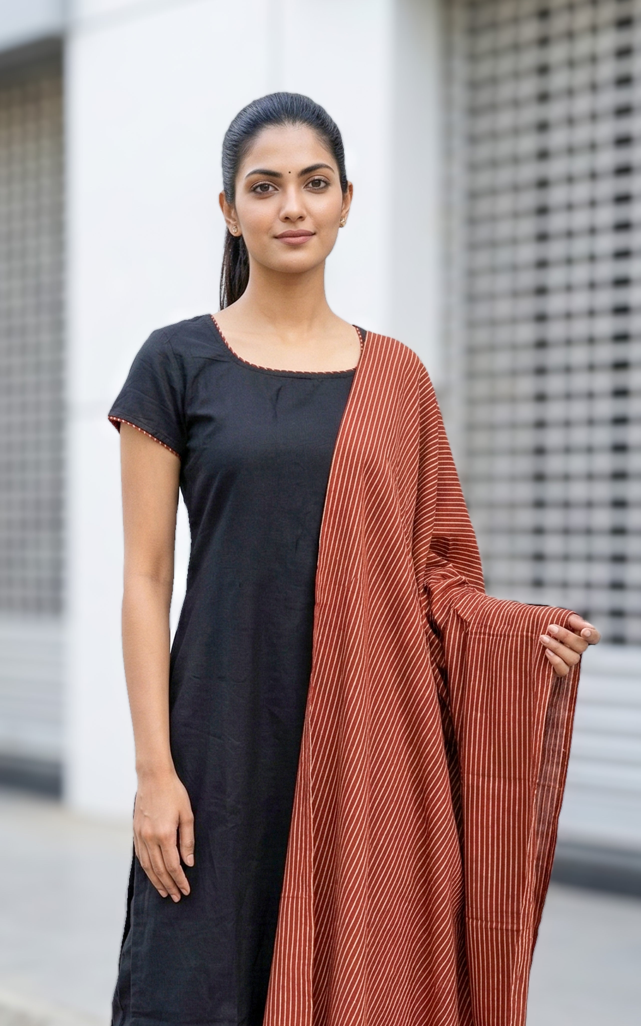 VTV Jessie Black B (Kurti+Dupatta)