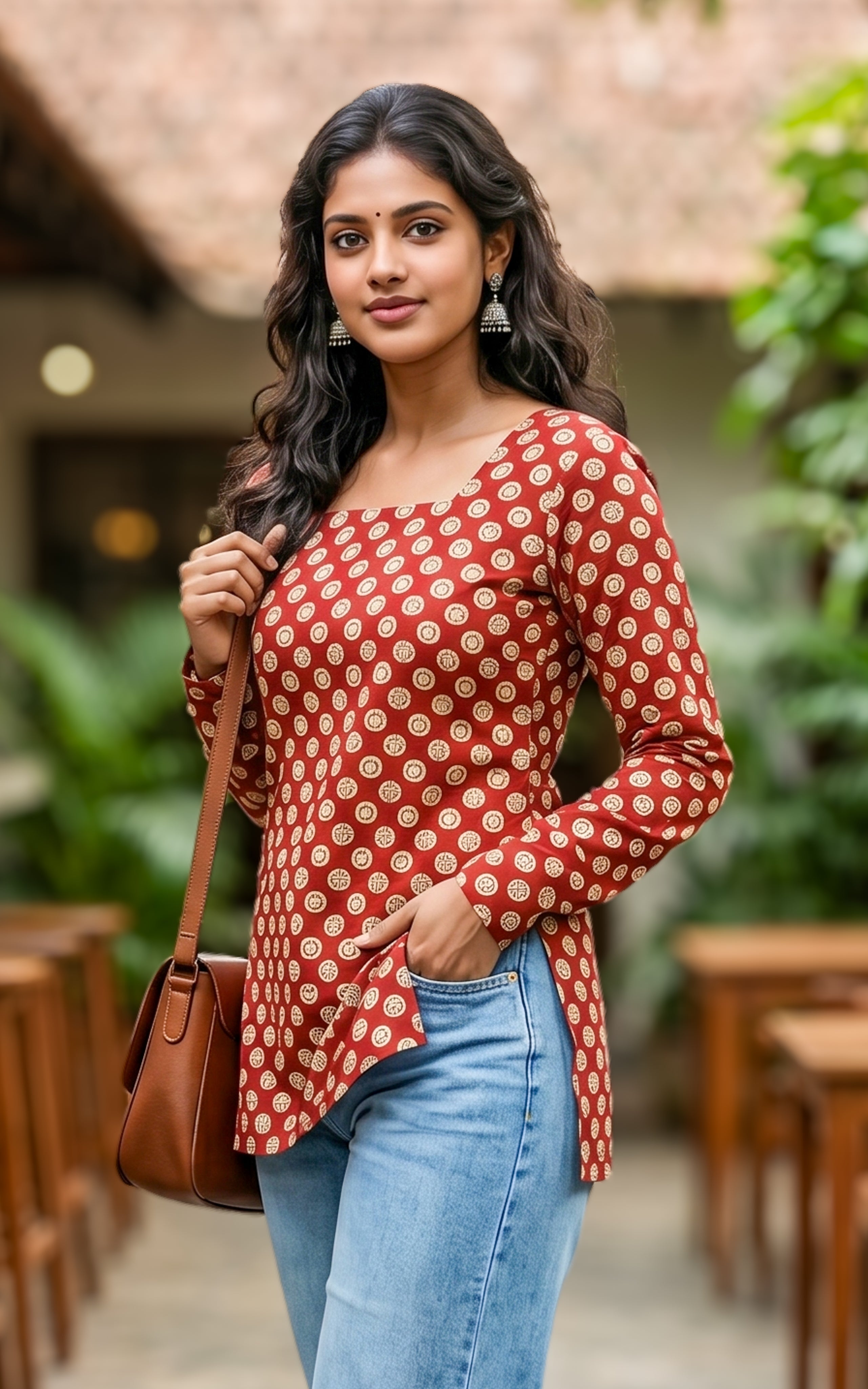 Comfortable handblock printed kurti

Trendy short kurti with gathered sleeves

Lightweight cotton kurti for women