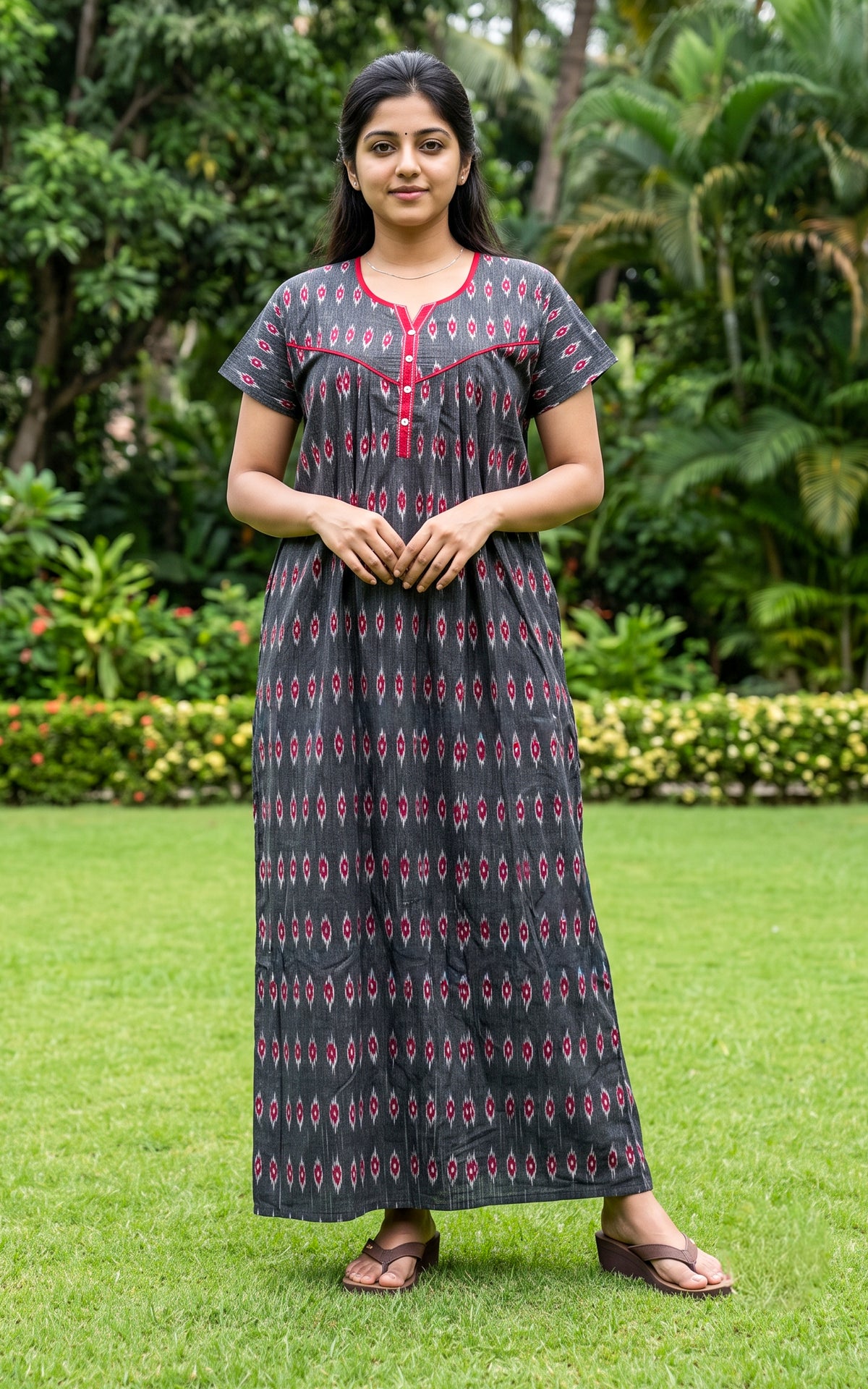 Cotton Straight Fit Nighty-165SS14