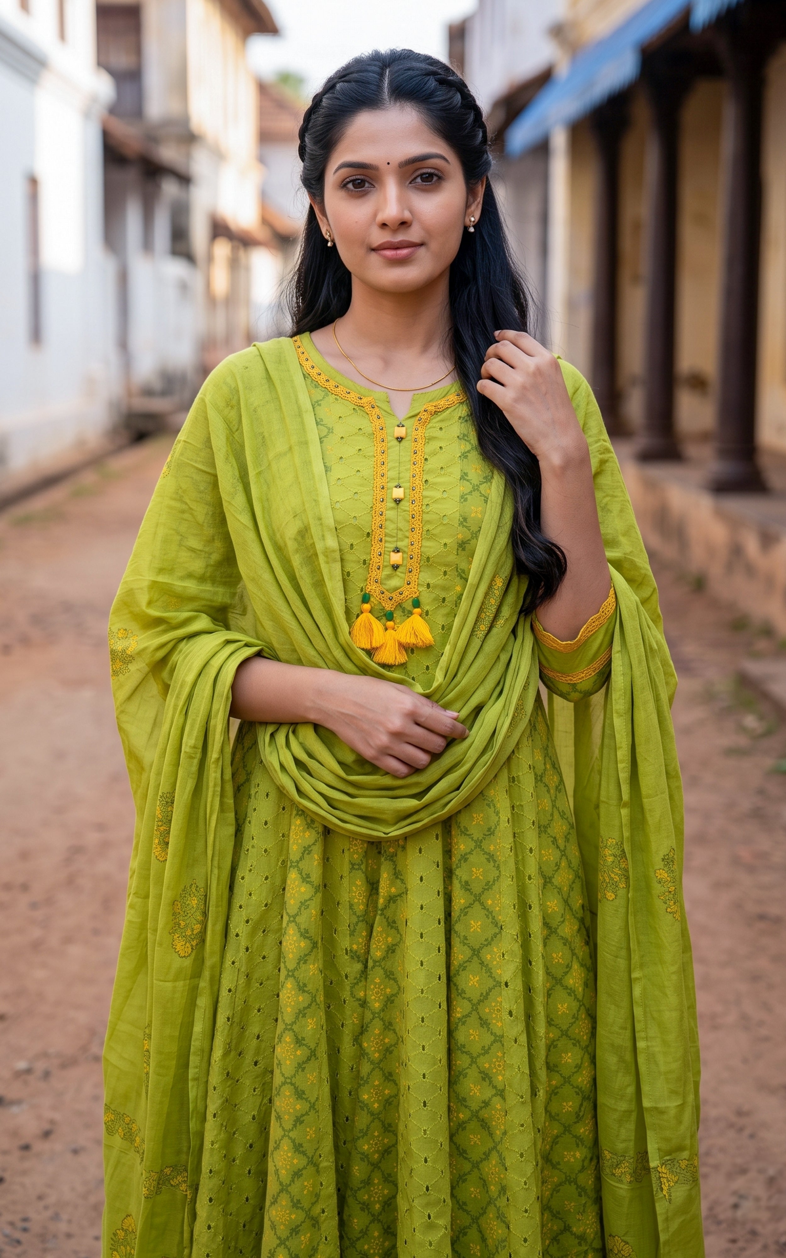 Pagal Nilavu (Kurti+Pant+Dupatta)