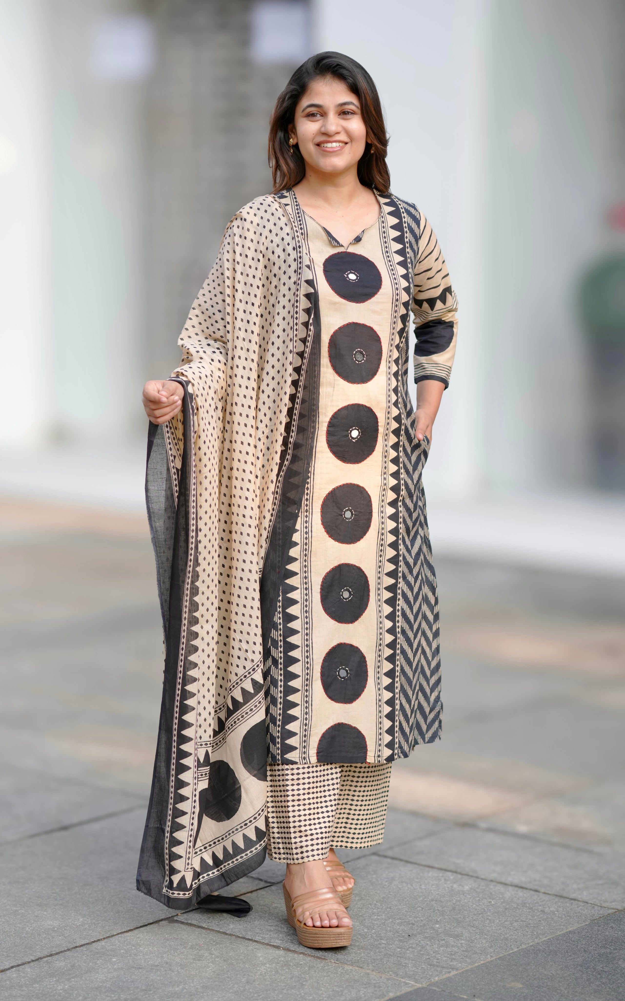 Avika Black (Kurti+Pant+Dupatta)