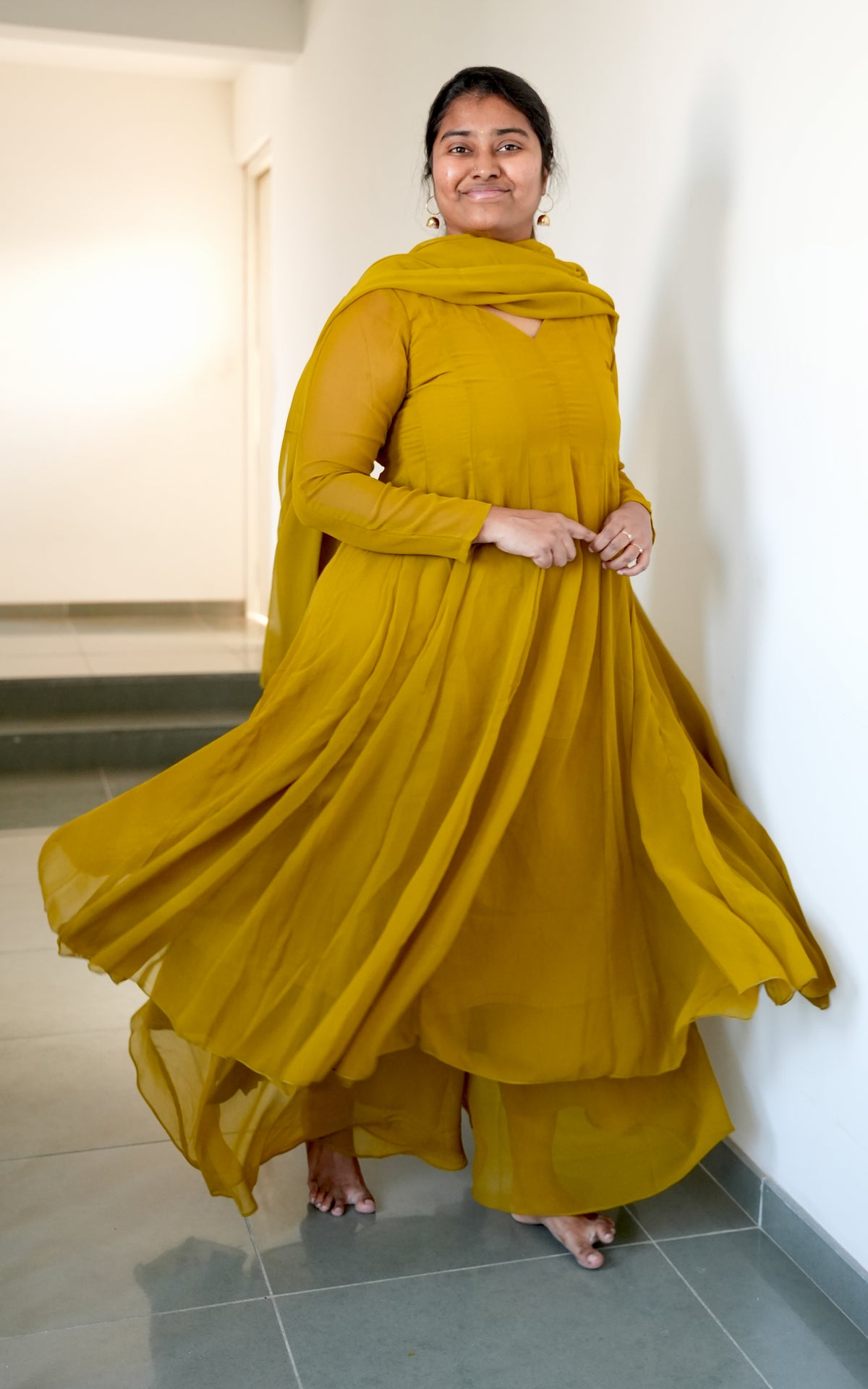 Kadhalar Dhinam Inspired E (Kurti+Pant+Dupatta)