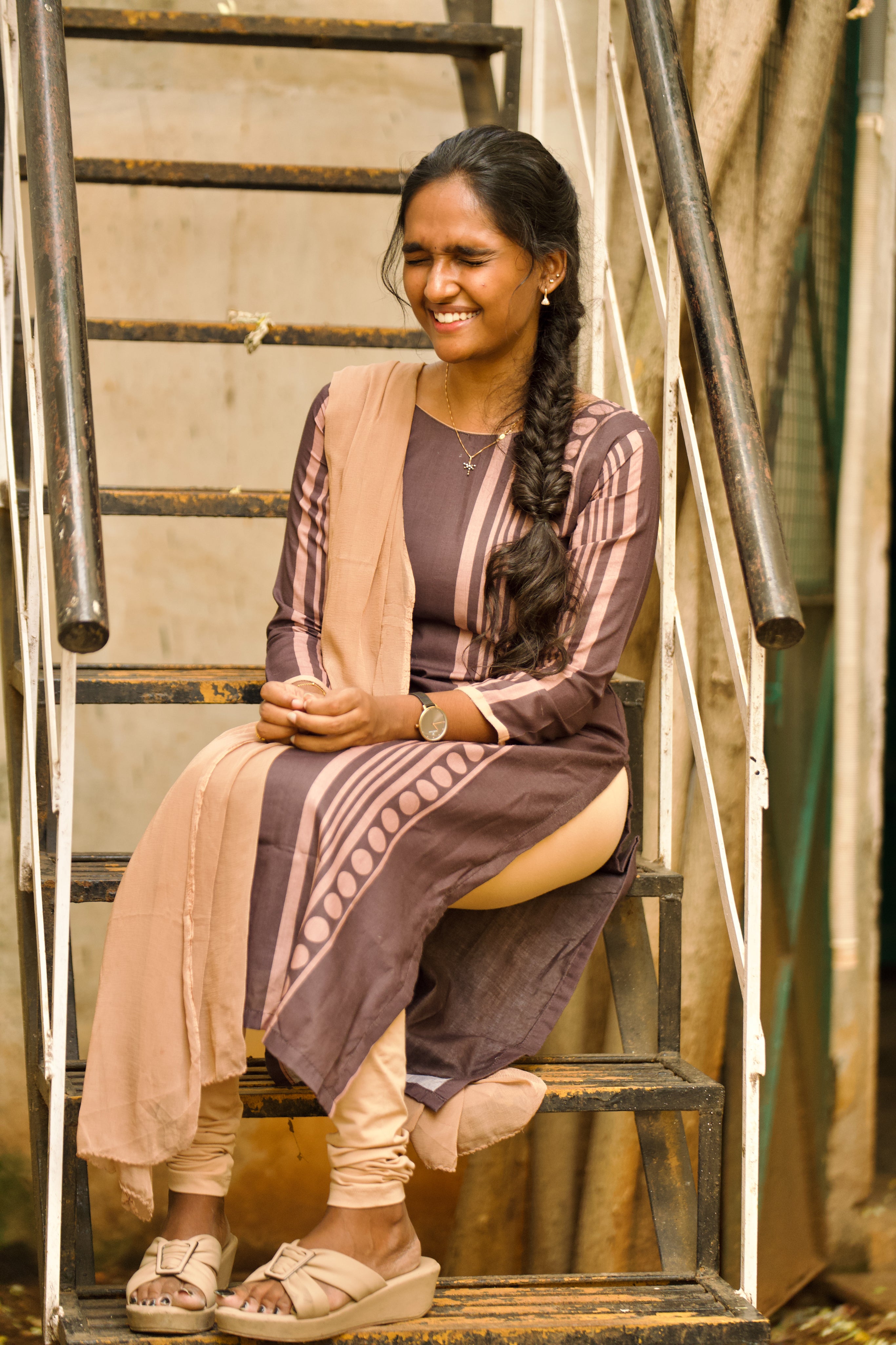Straight Cut Kurti with Side Slit 