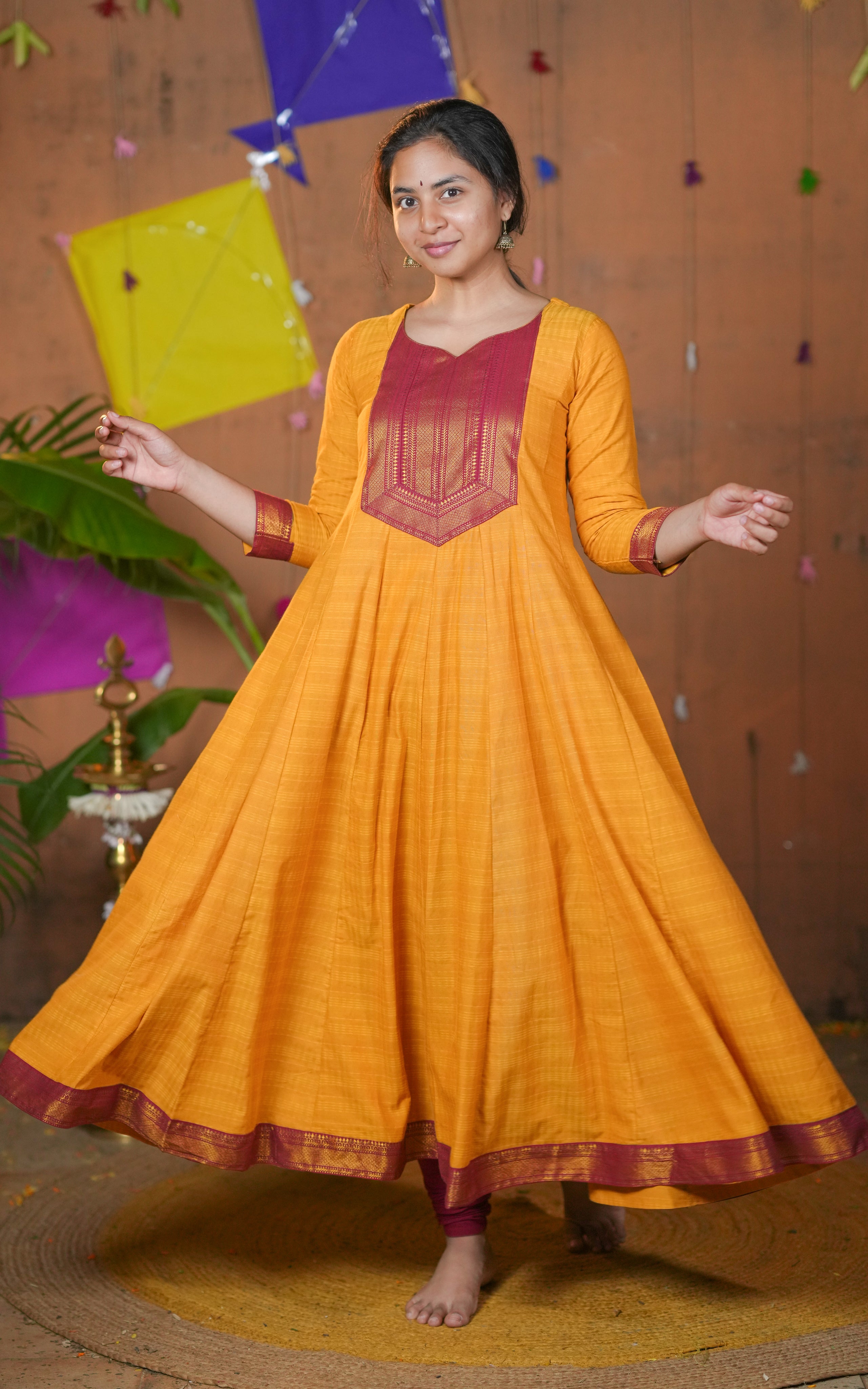 Festive Anarkali kurti for women