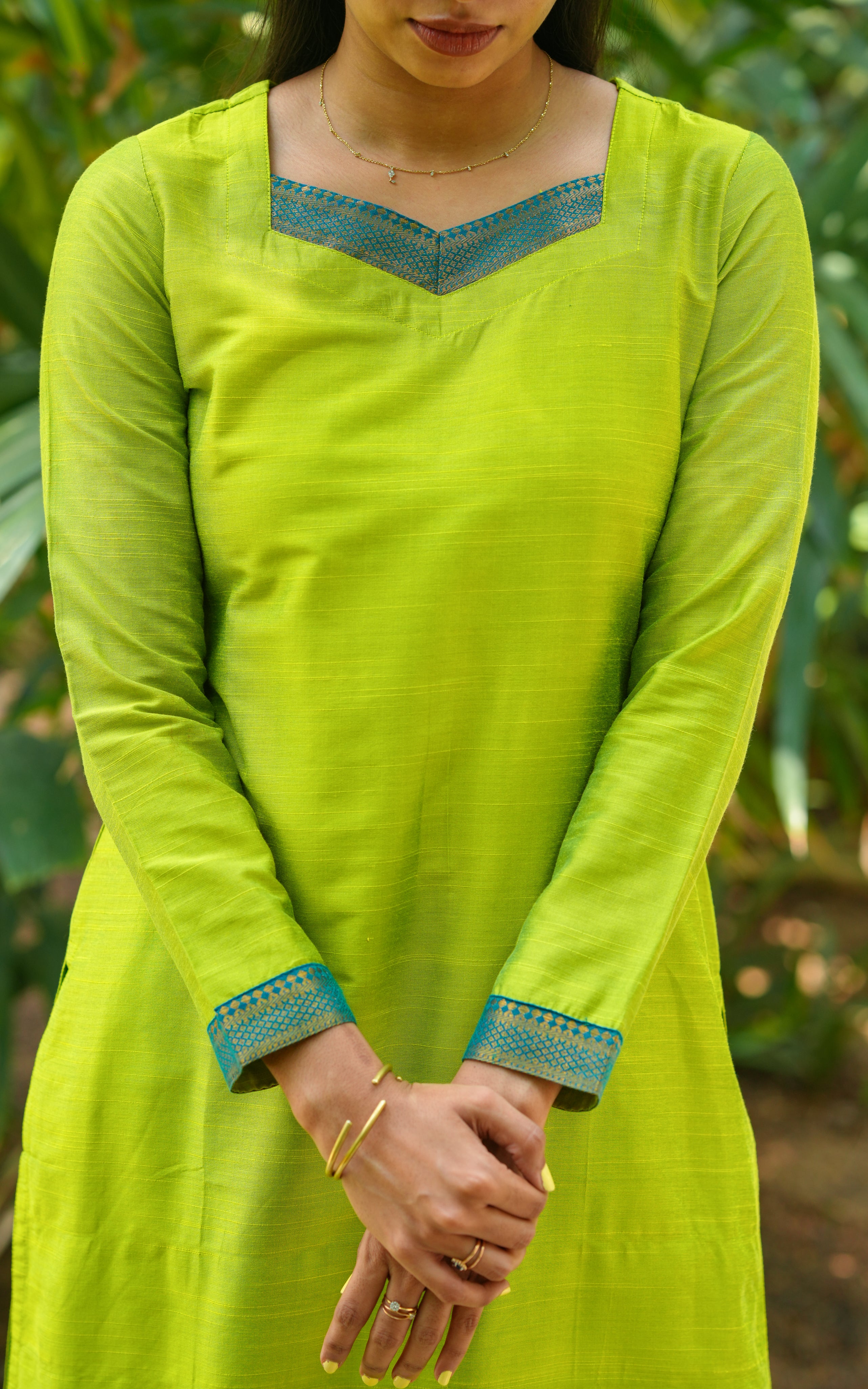 Breathable silk cotton kurti for women
