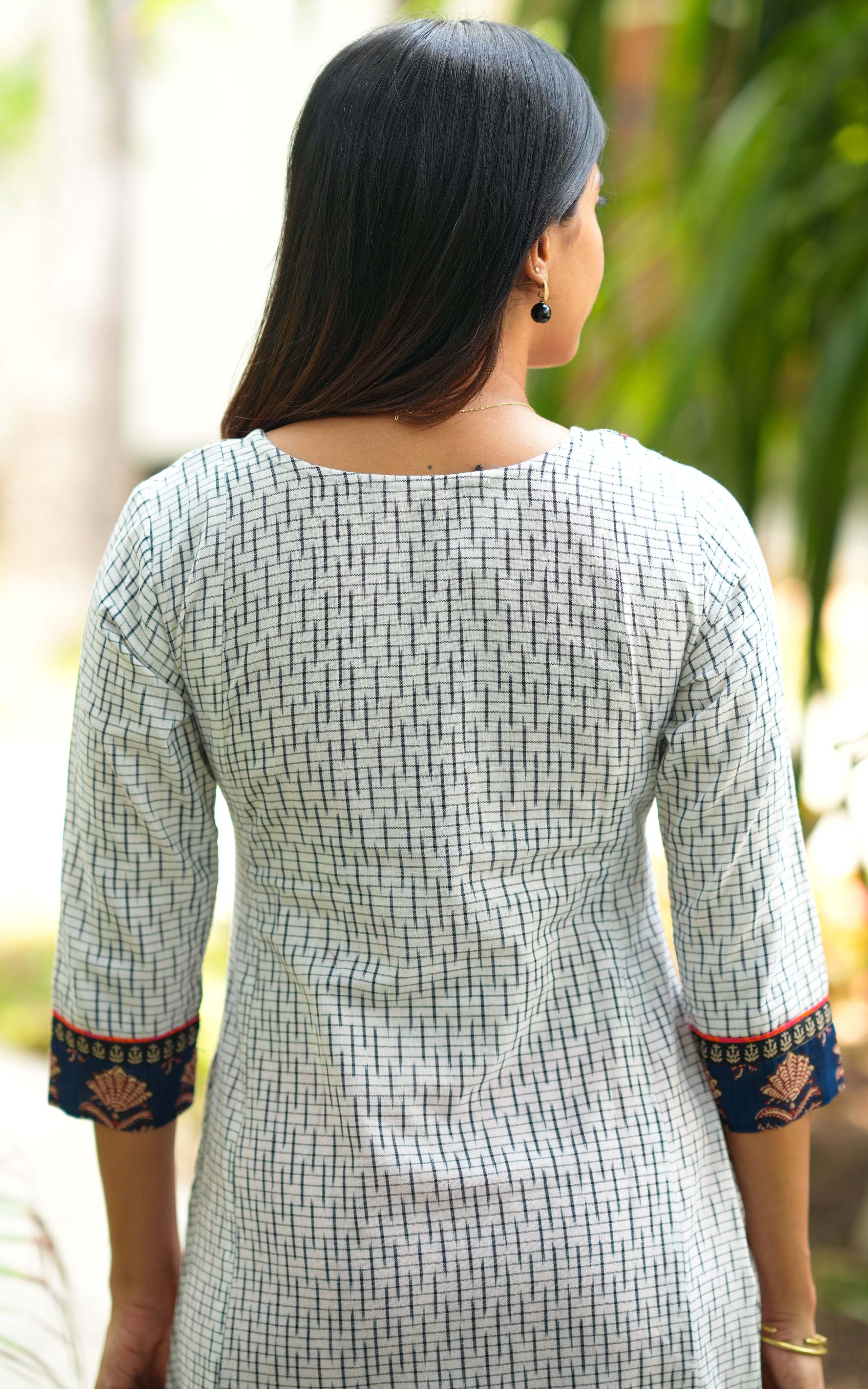 White classic cotton kurti for women
