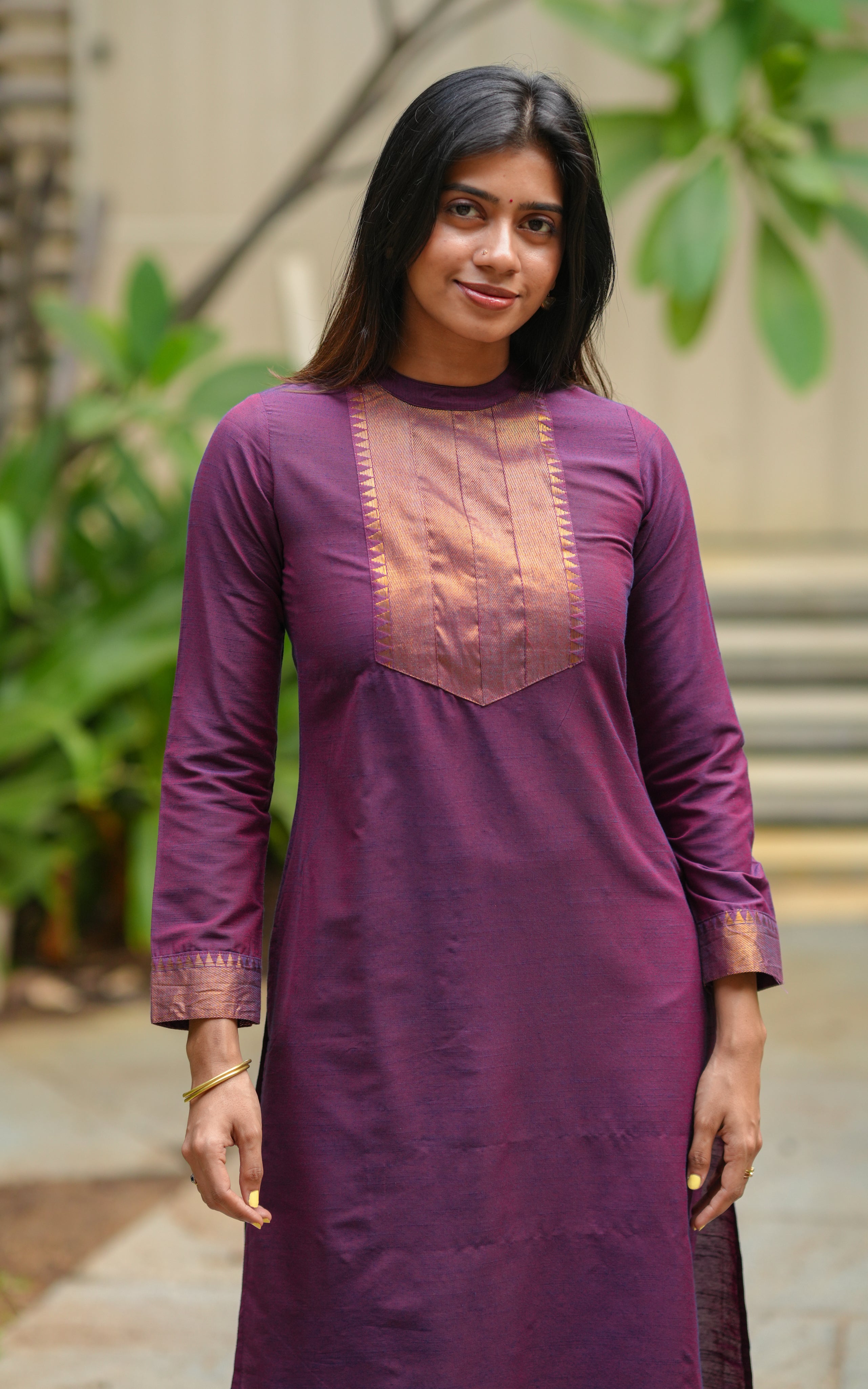 Blackcurrant south cotton kurti for women