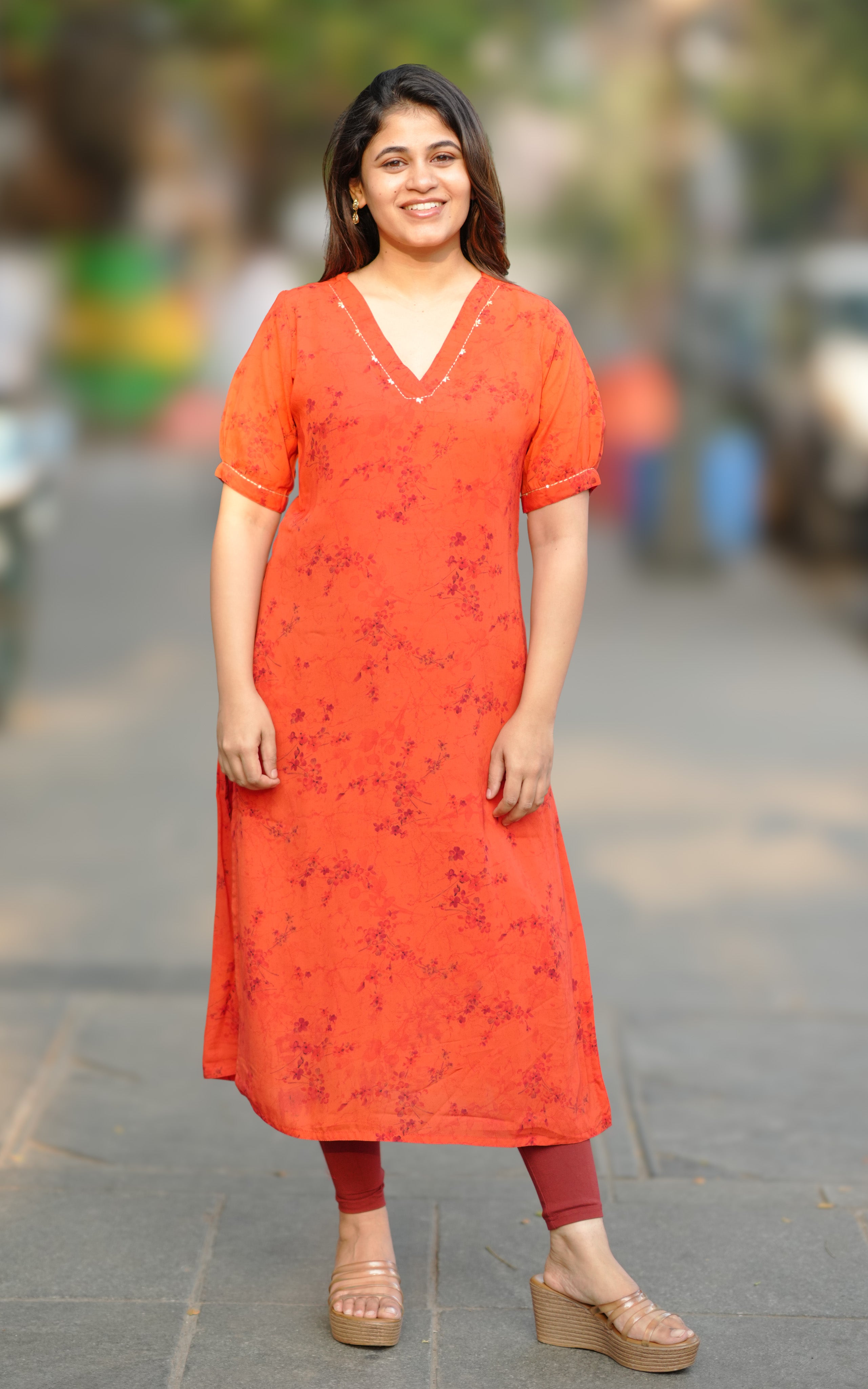 Ethnic Georgette Kurti for Women
Casual Orange Georgette Kurti for Women