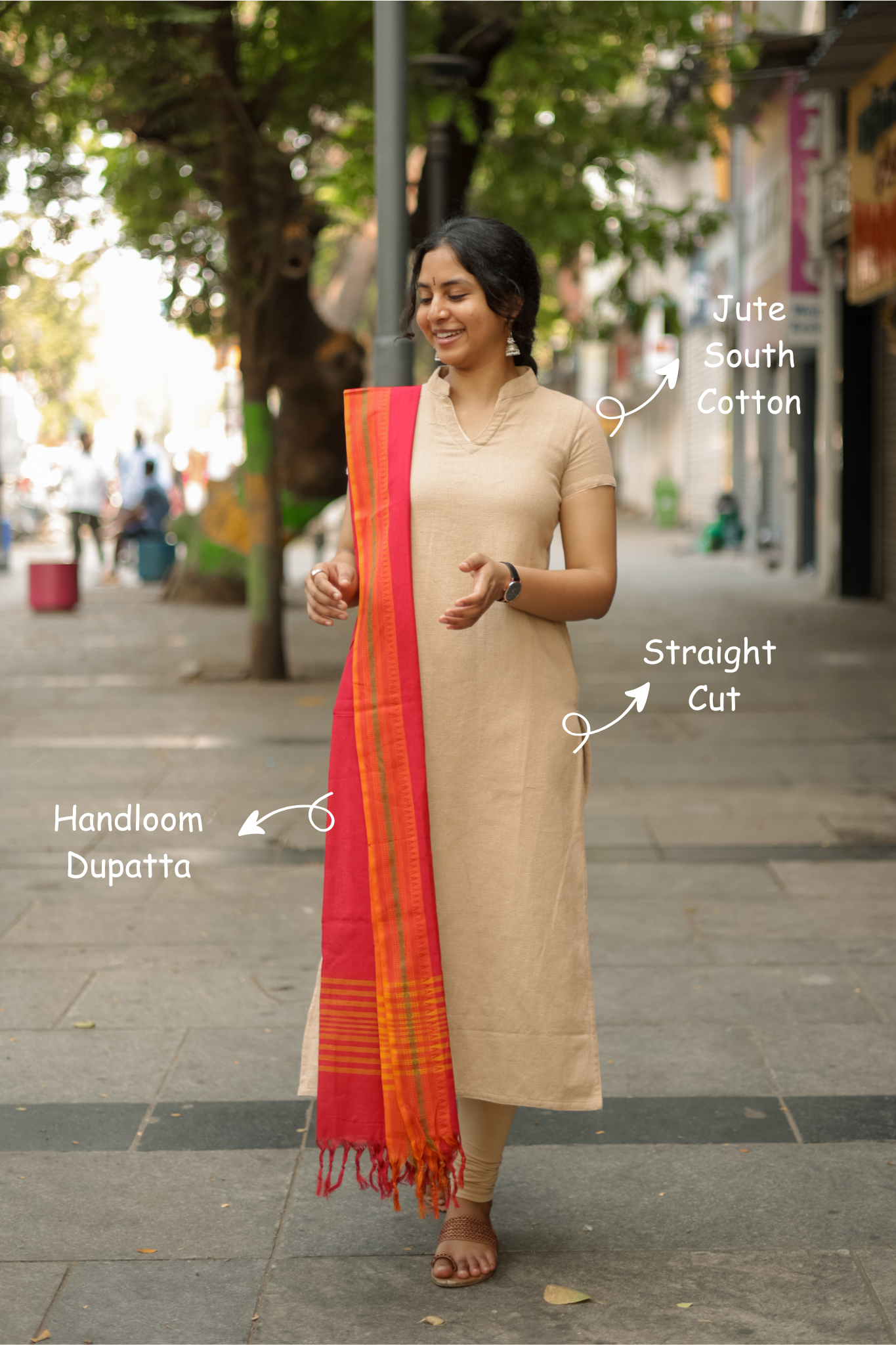 Straight cut kurti looks clean and stylish