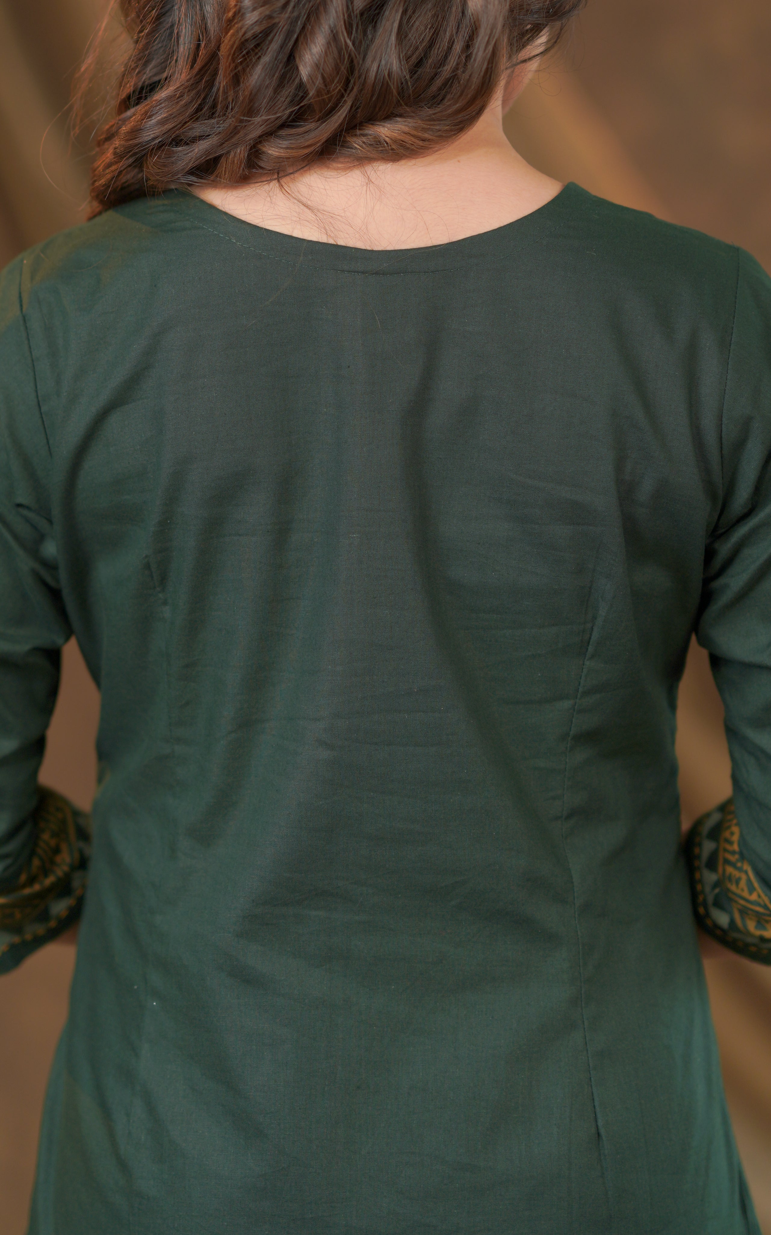 3/4th sleeve straight cut kurti