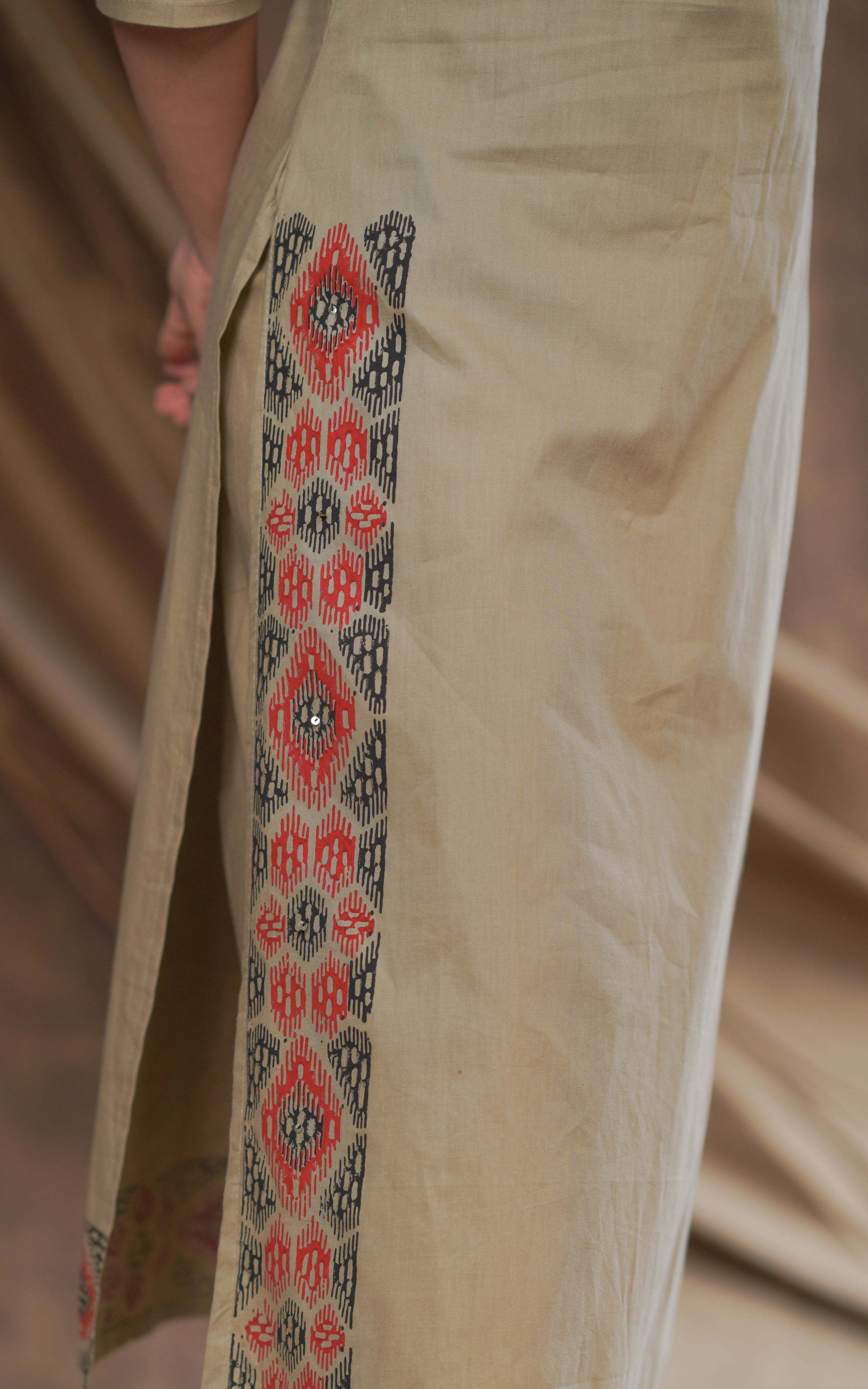 Poongovai Handblock (Kurti+Pant+Dupatta)