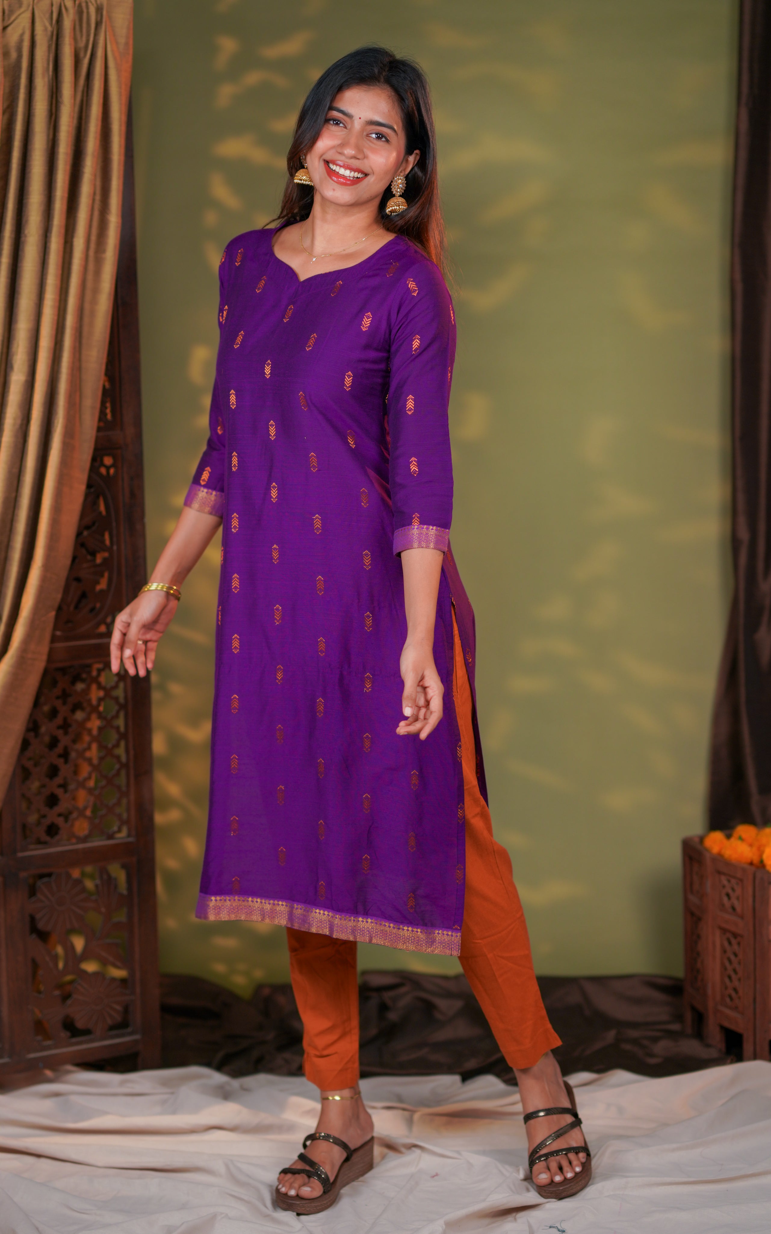 Traditional straight cut kurti