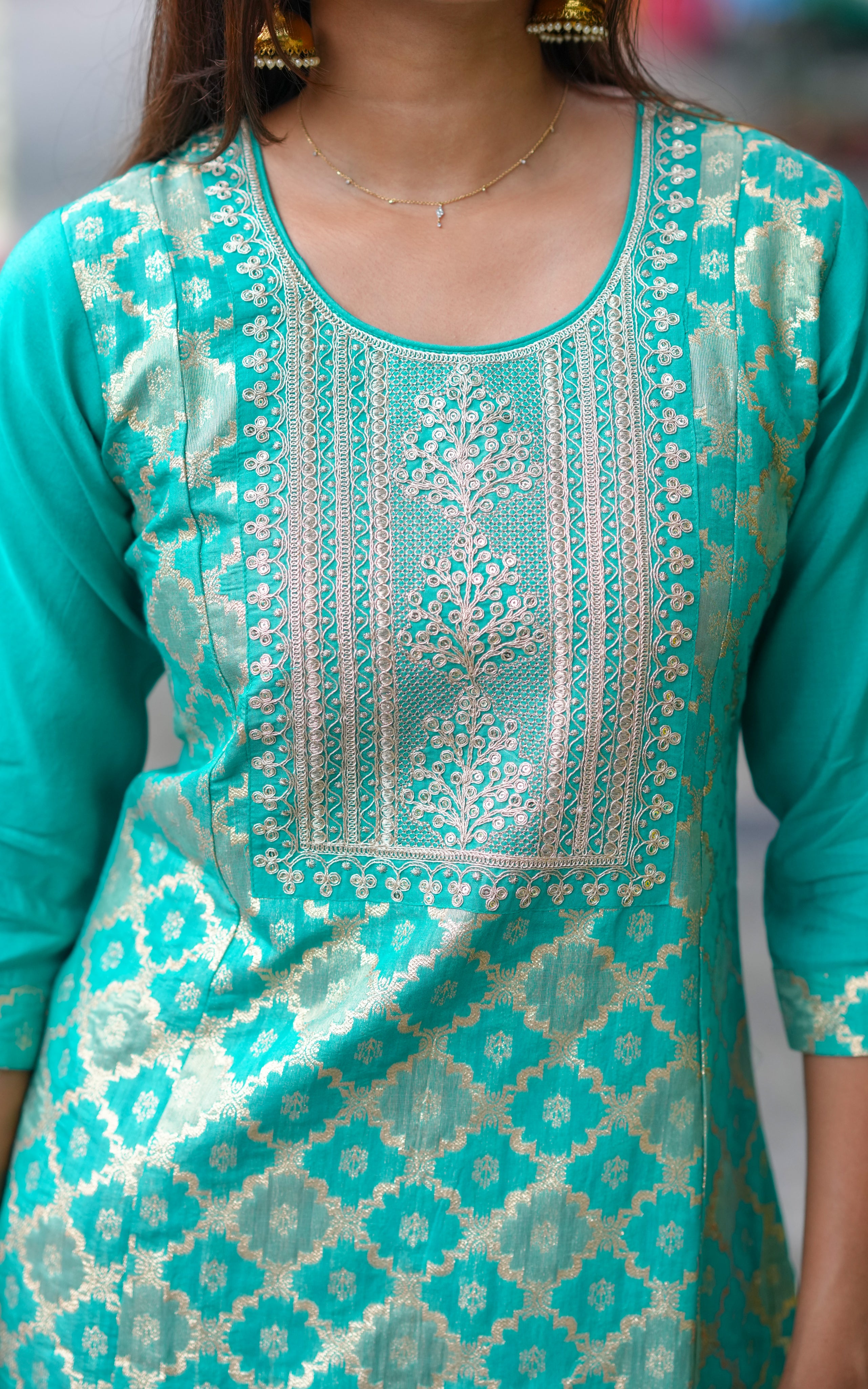Ethnic Aline kurti with minimal design for women