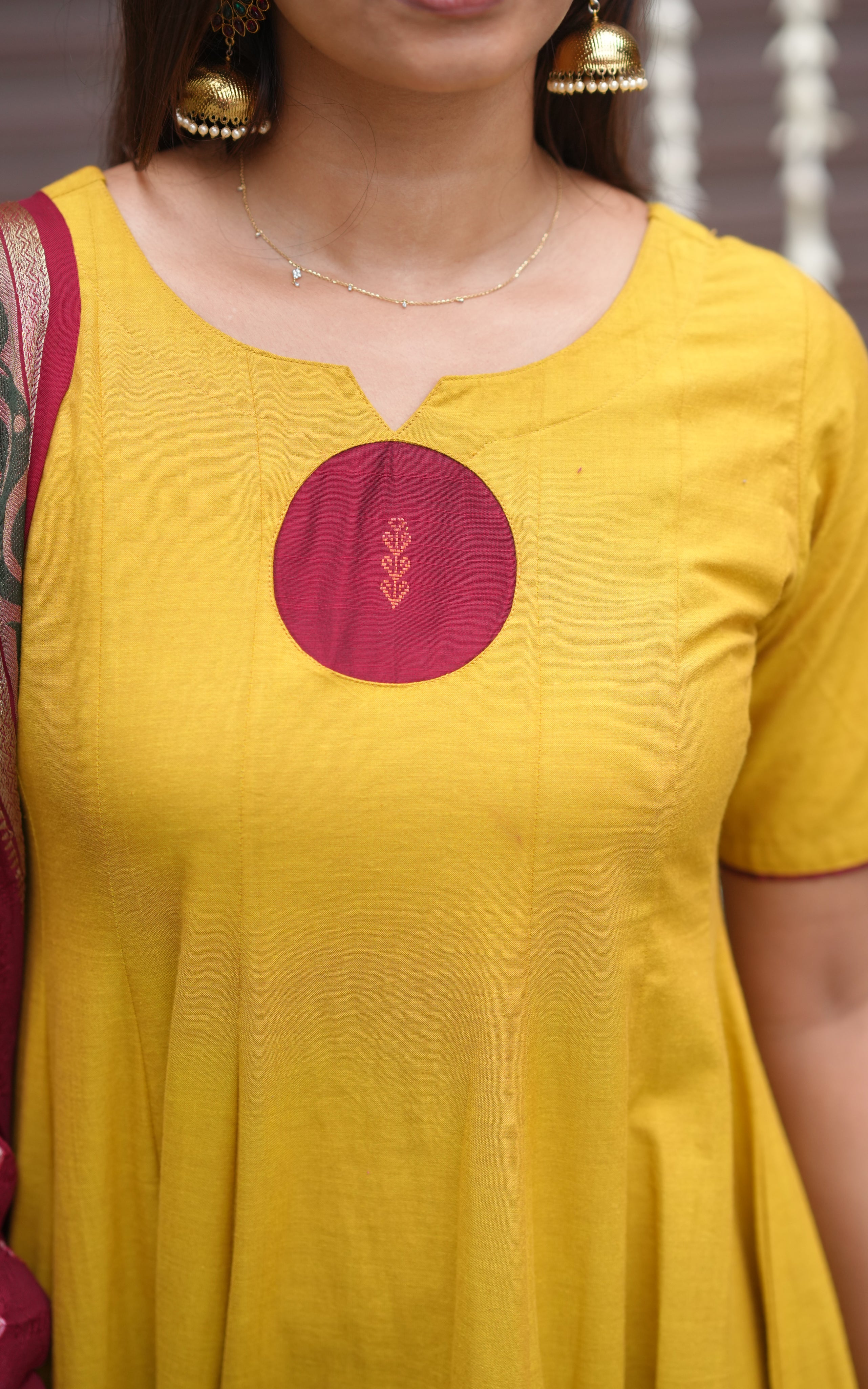 Mustard & Maroon color