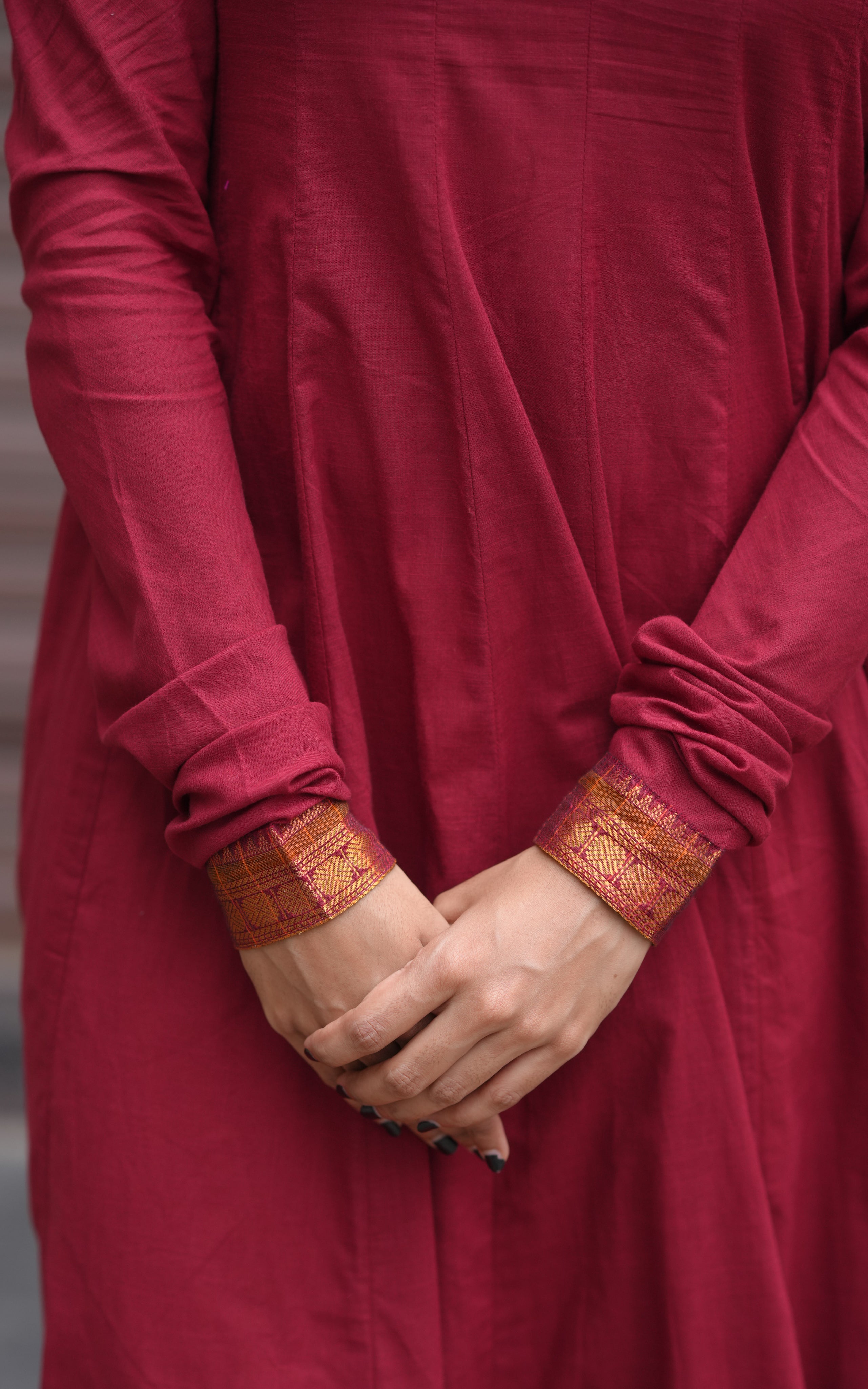 Anarkali kurti with golden border