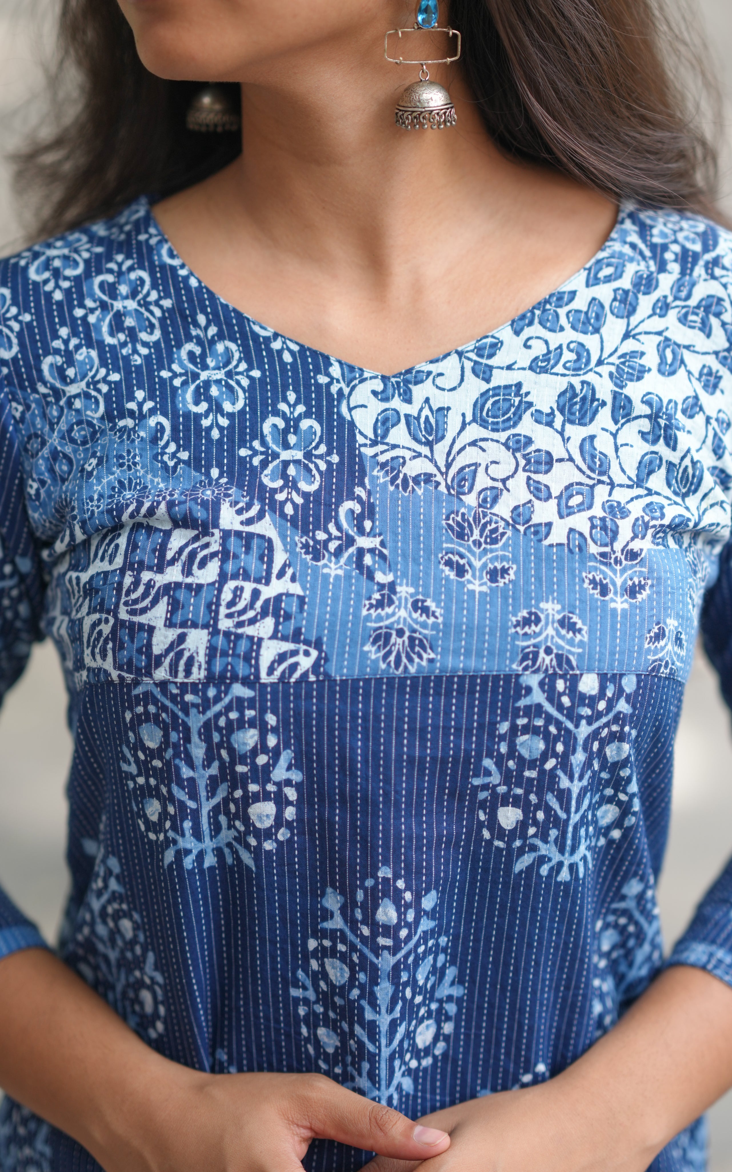 Ethnic straight kurti with minimal design for women