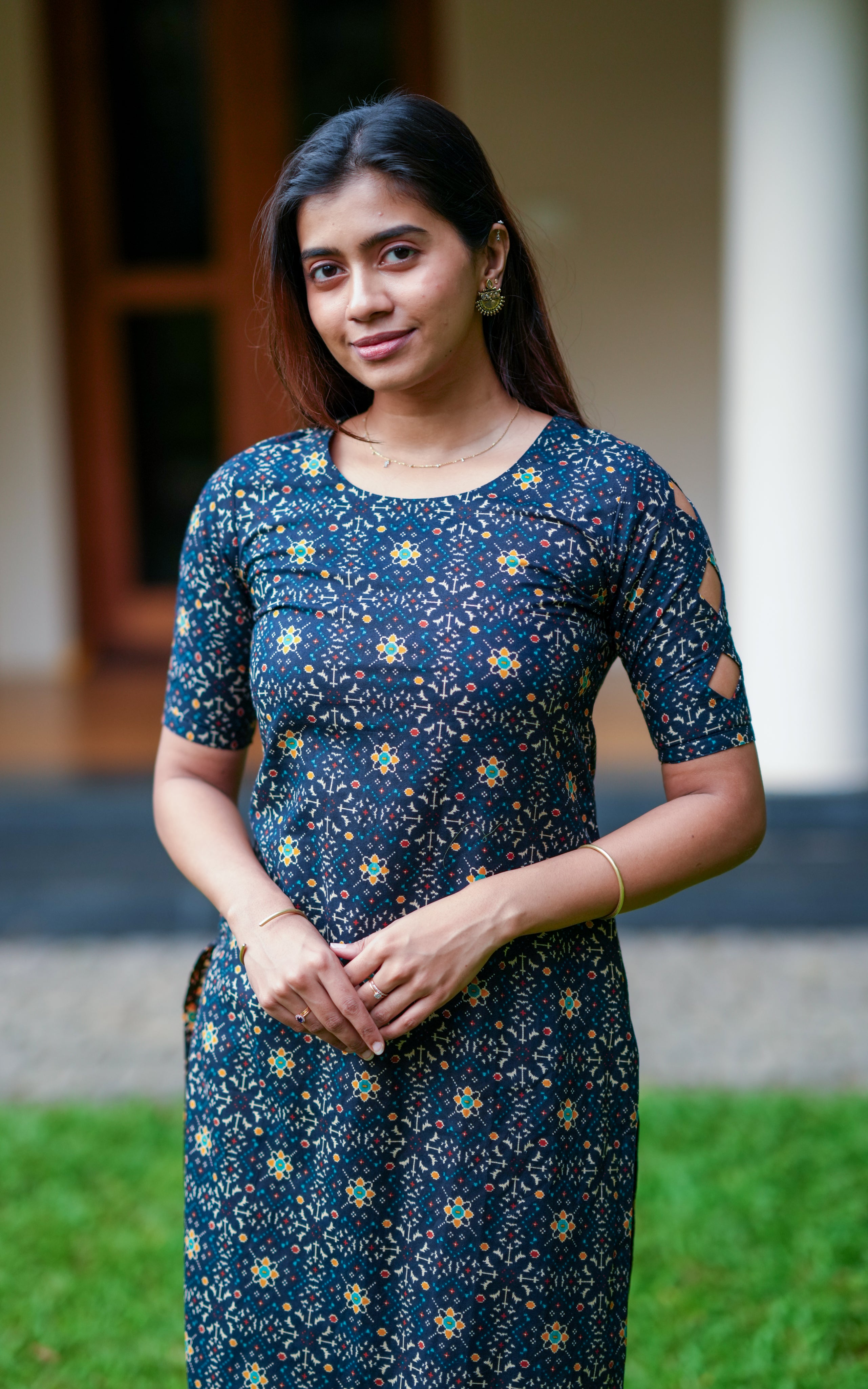 Cotton straight-cut kurti for summer
