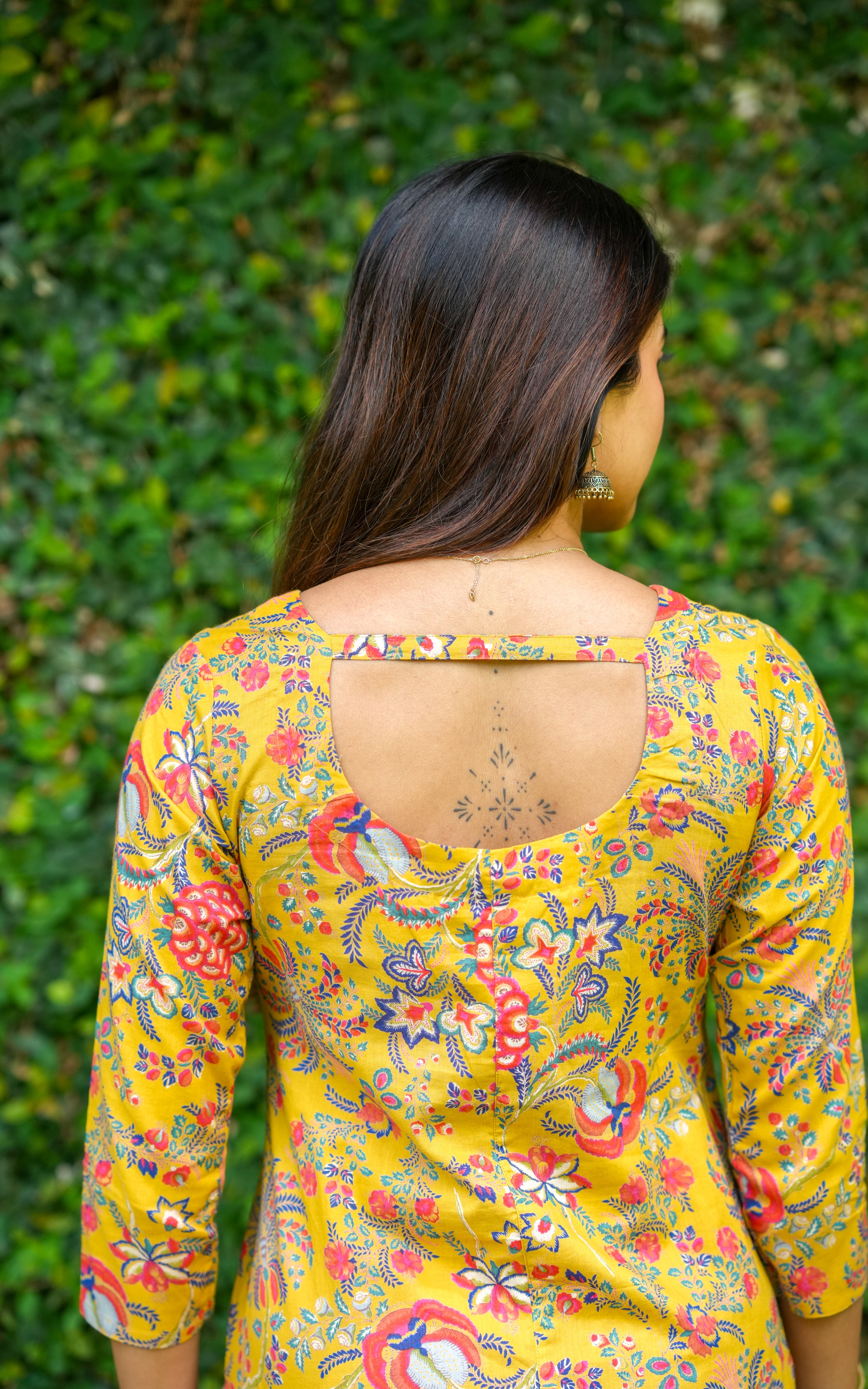 Printed straight-fit kurti