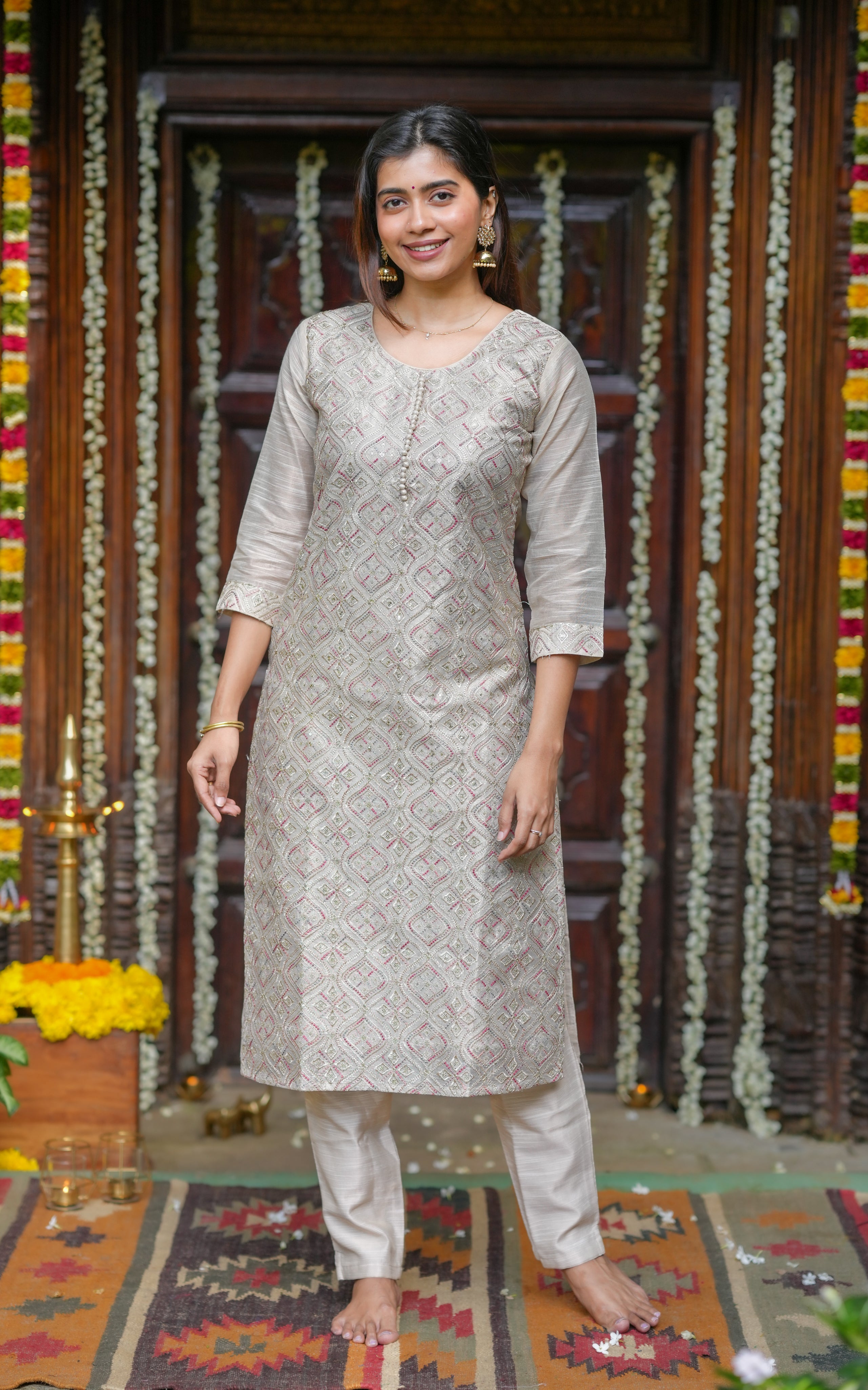 This look captures the essence of Indian wear—classic cuts, soft fabrics, and all-day comfort

