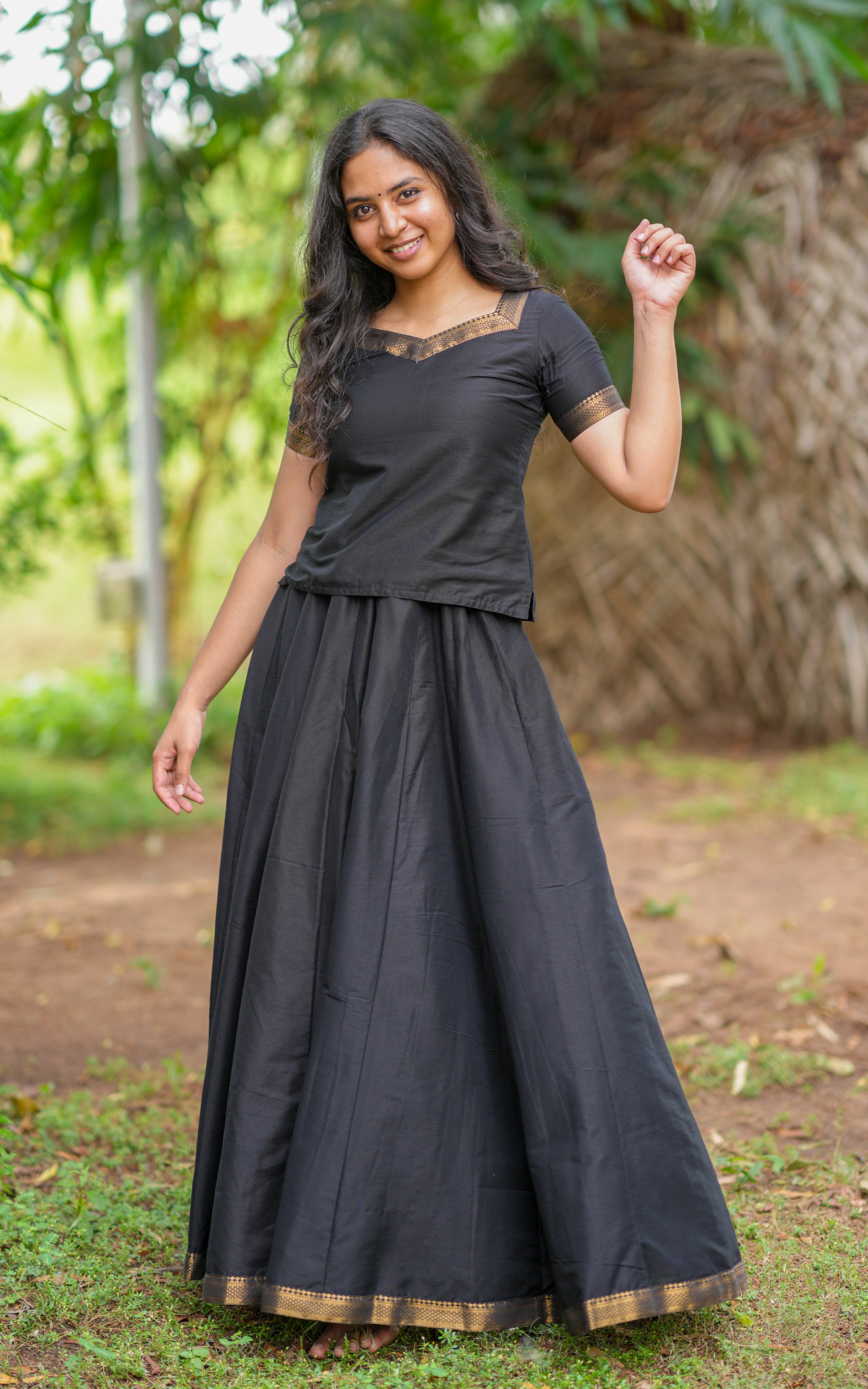 cotton skirt with matching top – Tamil movie song recreation outfit 