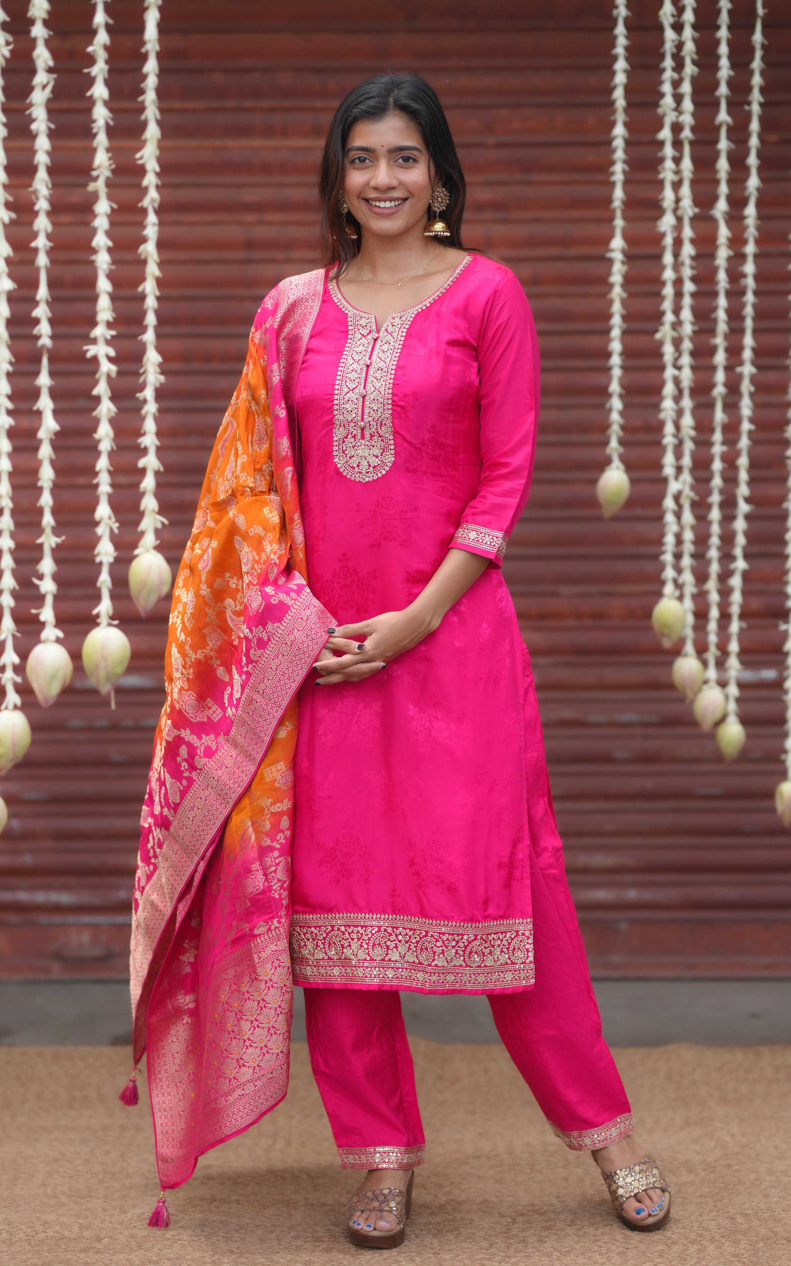 Ethnic straight kurti with minimal design for women