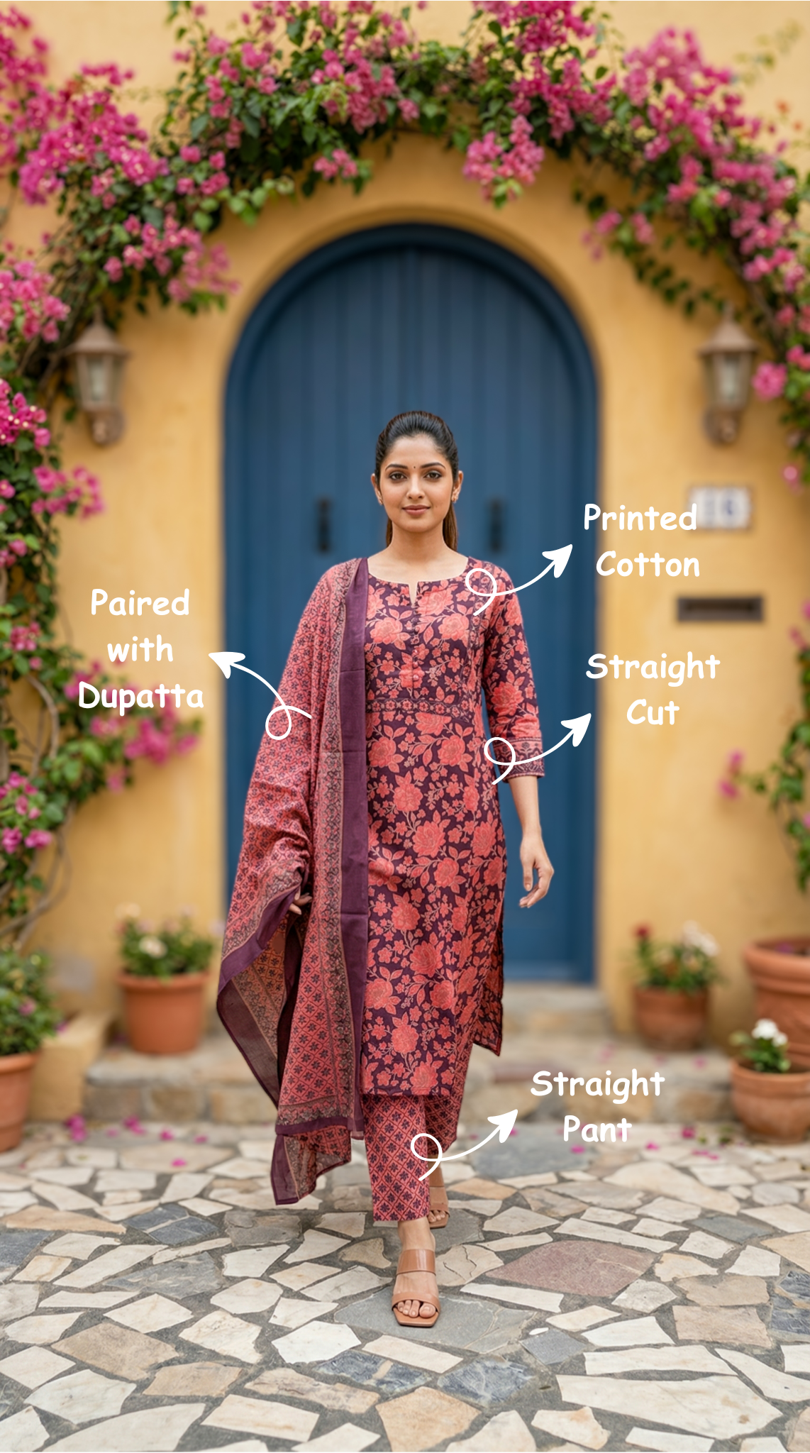 Traditional printed cotton kurti with dupatta set for women
Stylish printed cotton kurti for everyday wear
Comfortable and trendy cotton kurti set for women