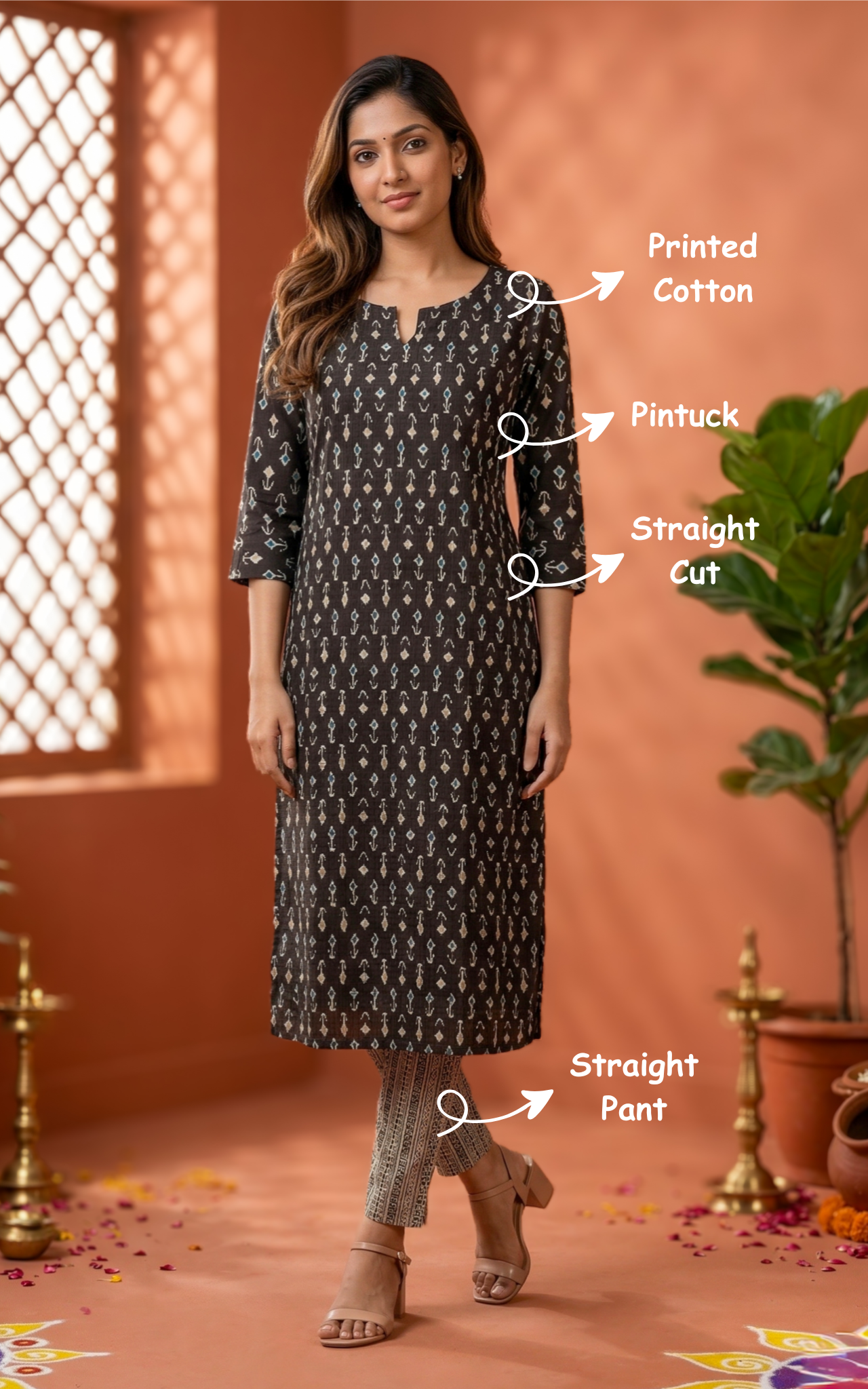 Daily Wear Comfortable Printed Cotton Kurti Set