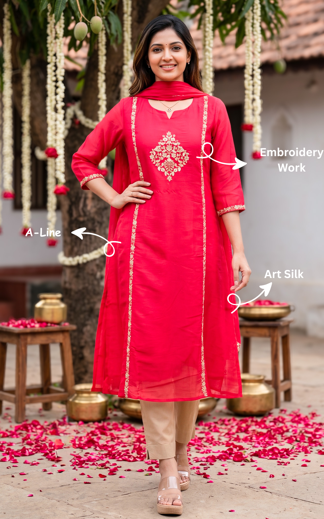 Zayara A (Kurti+Dupatta)