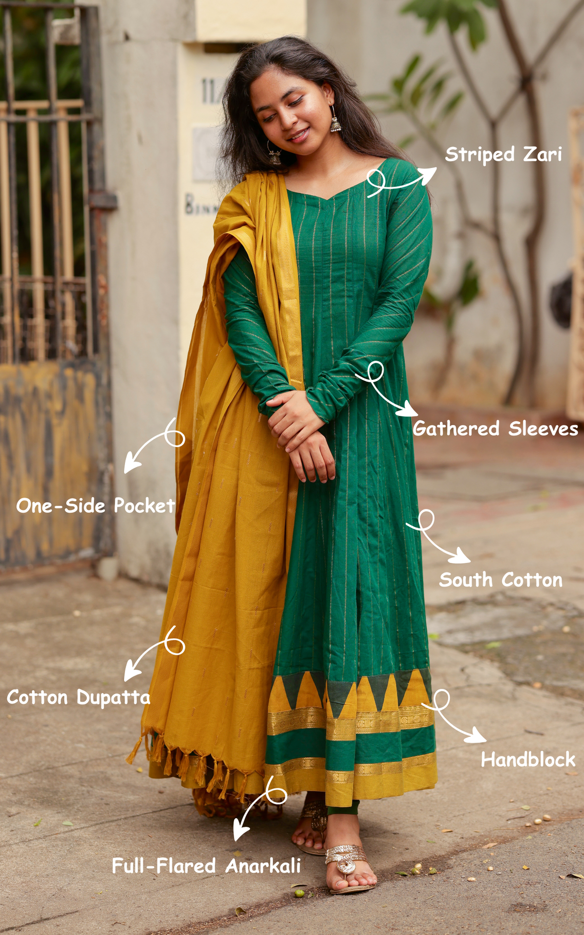 Kamazhini Green (Kurti+Dupatta)