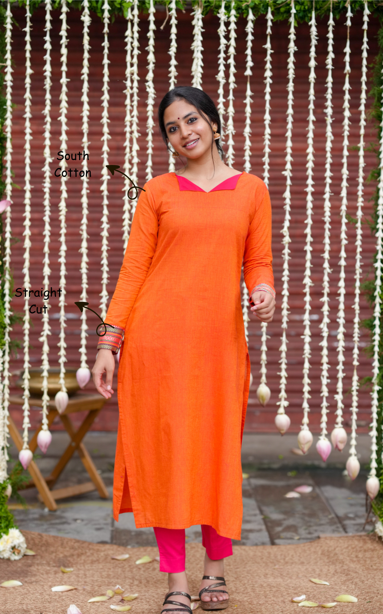 Cotton straight-cut kurti for summer