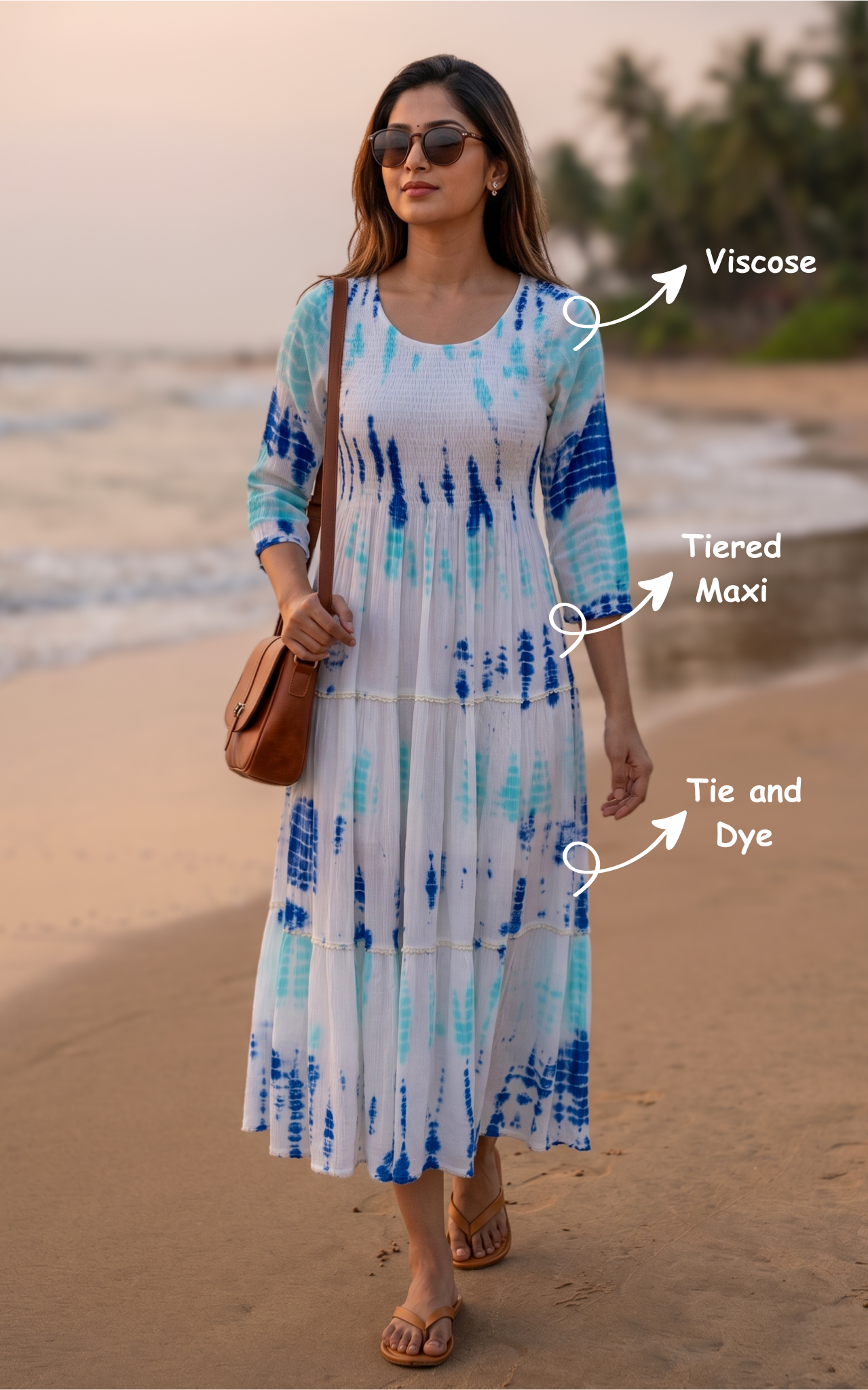 Soft fabric viscose maxi for women
