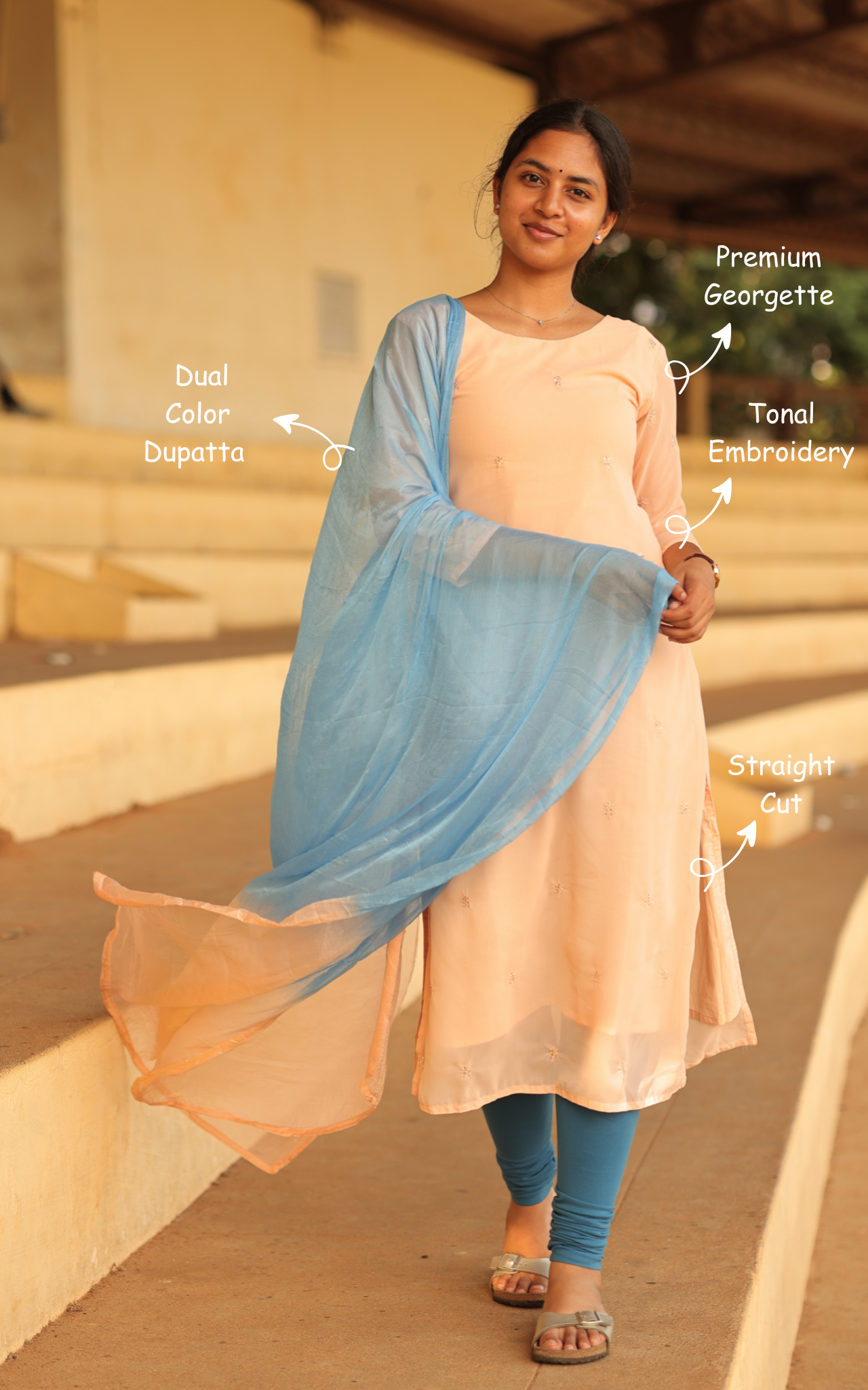 Recreated kurti look from Sillunu Oru Kadhal – Boomika and Aishu fashion style