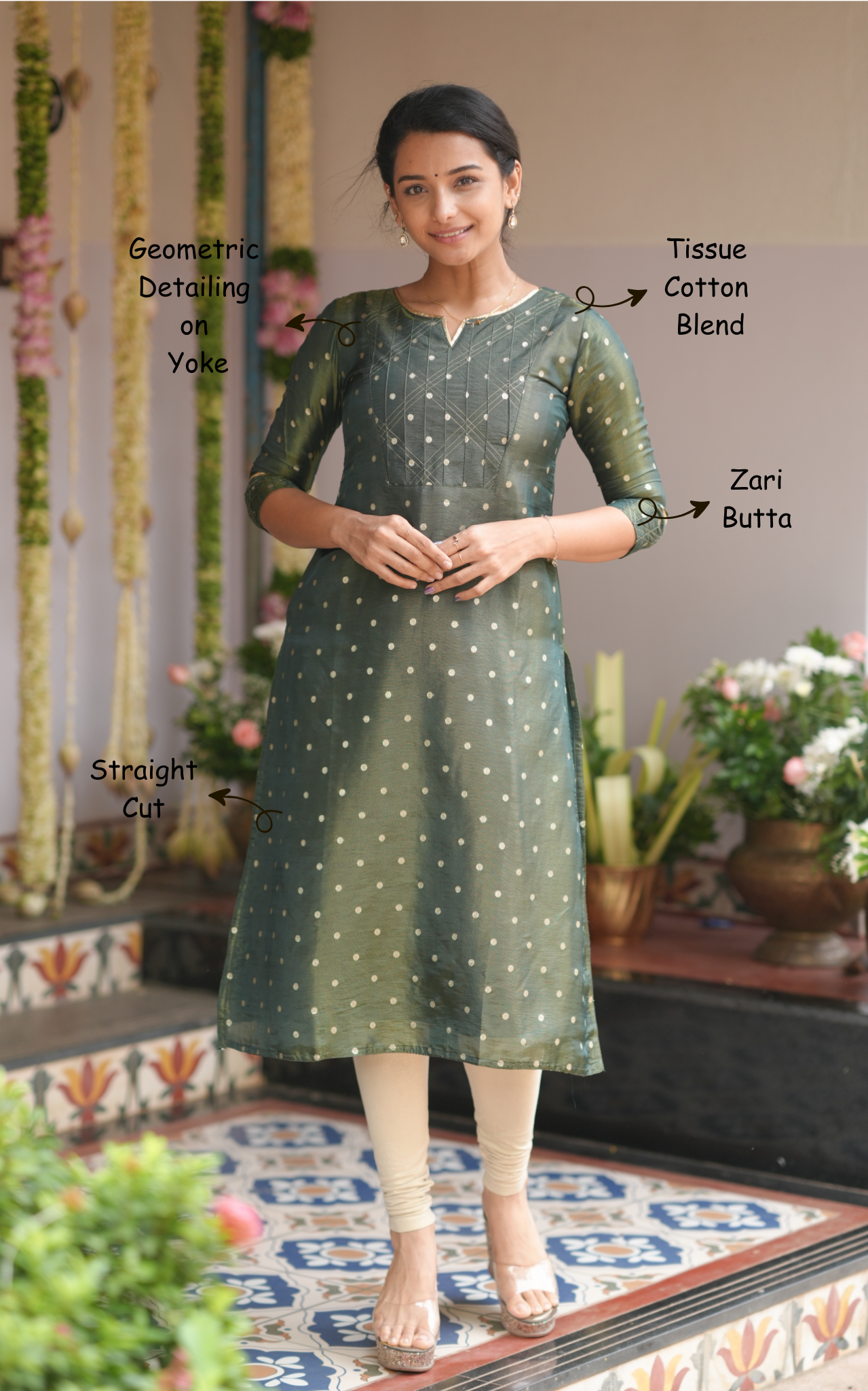 Subanjali Olive Green