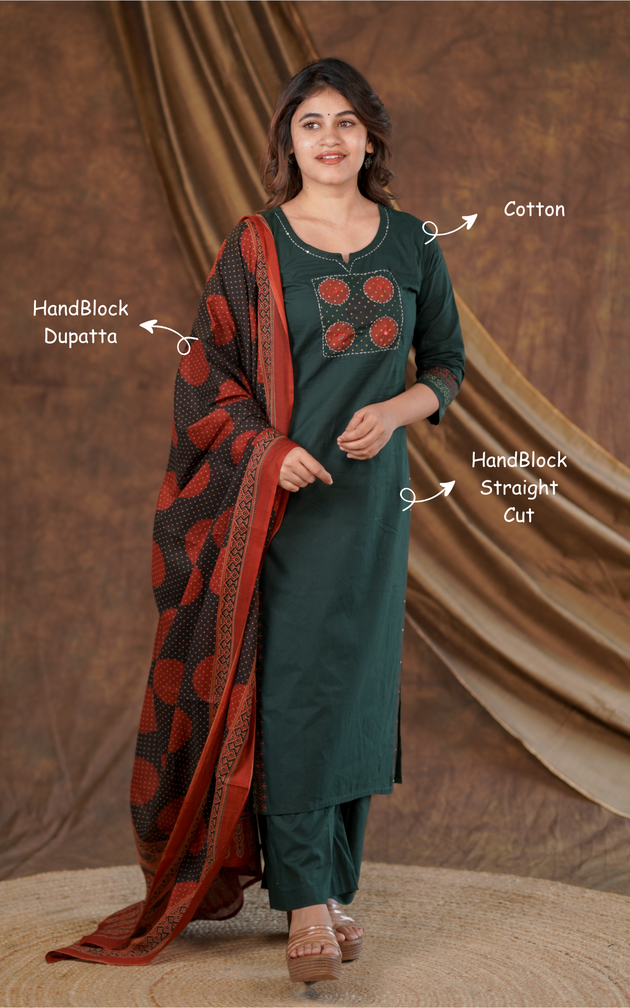 green color kurti 